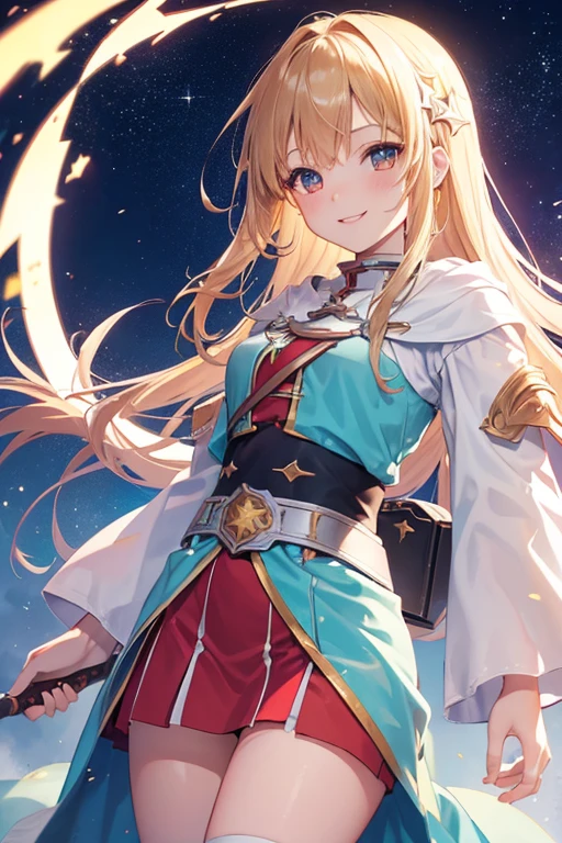 Asuna, Asuna_(star), (One girl,alone) ,Fantasy, High resolution, 19,  original, (Wear it in a sheath around your waist:1.3), smile, (White Knight Wizard&#39;s Long Cape:1.55), short hair, Medium chest, View Viewer, bangs ,Fine hazel brown eyes, Beautiful background, ((Morning sun,Western-style private room)), Place your hand on your chest,(Brown Hair,Short Ponytail:1.5), (Platinum Knight Wizard Full Armor:1.55),short hair, Are standing,Straight, Couple,(whole body:1.1), White knee socks,(Couple:1.4),