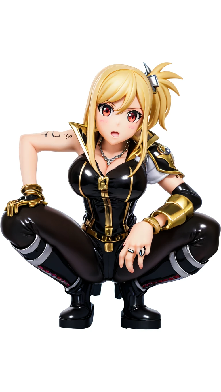 12-year-old girl、Tank top、mini skirt、Yellow Hair、Fluffy long hair、Red eyes、Cat's eyes、Luxurious and bright dresses、