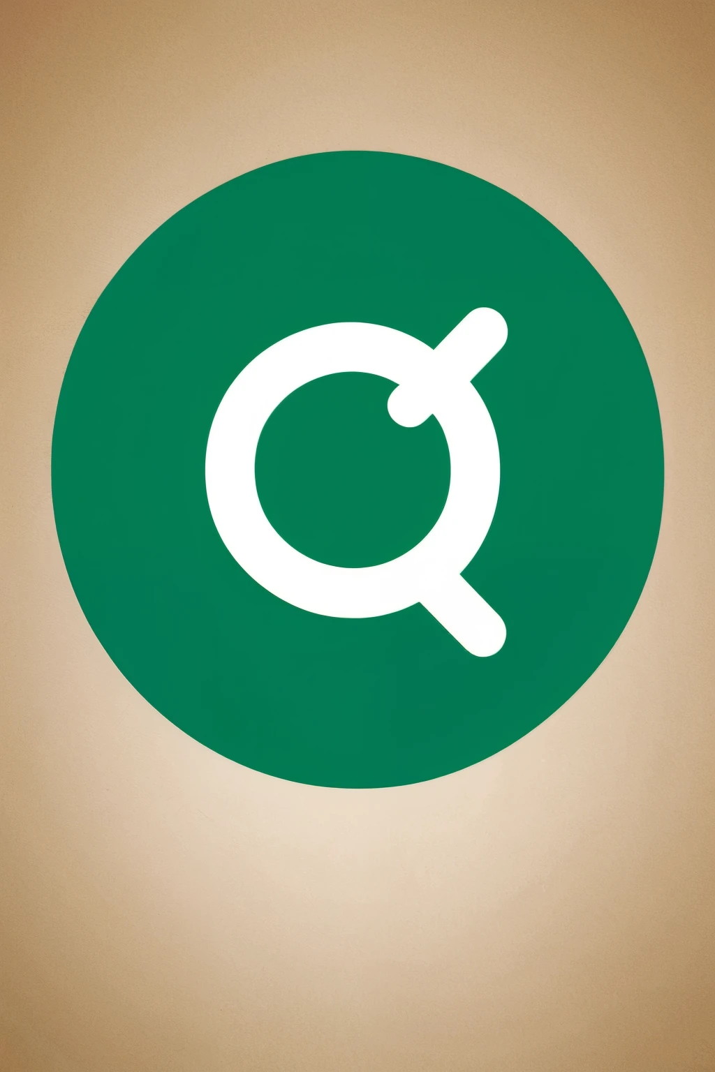 un logo para un negocio de bisuteria, un abalorio circular color menta con el fondo blanco