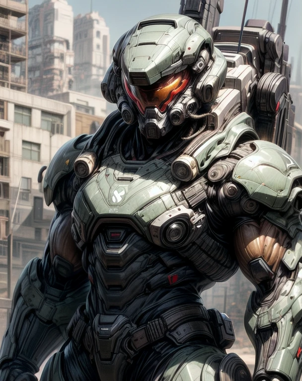 (((epic and visually stunning complex digital anime masterpiece:1.6, elegant decorated tactical orange and white theme military cyborg:1.3, ((gorgeous male physique:1.3, graceful:1.4)) space soldier:1.3))), (((heavily muscled masculine chest:1.4, chiseled abs:1.4, heavily toned:1.4, slim yet muscular:1.3))), (((complex and beautiful:1.3, tactical:1.3, stunning scifi fantasy style:1.5, beautiful scifi style mechanical helmet:1.5, polarized visor:1.5))), (((elegant tactical double breasted trench coat:1.5, sleek exoskeleton:1.3))), (((form fitted armor plating:1.3, super sleek sensually revealing under suit:1.5, waist and thighs exposed:1.5)), ((flamboyant feminine essence:1.4, heavy mechanical gothic aesthetic:1.4)), ((androgynous body build)), (((toned yet heavily muscled gorgeous femboy physique:1.4, gorgeous perfectly defined muscles:1.4, toned sleek mechanical arms and legs:1.4, thick well rounded thighs:1.5, mechanical muscles))), ((((depth of field, cinematic lighting, chromatic aberration, ray tracing, UHD, masterpiece, top of head covered, super detail, high details, high quality, award winning, 8k, highres)))):1.6, (((dieselpunk, decopunk, artificial muscle))):1.6, (((beautifully engraved artdeco scifi style design:1.4)))