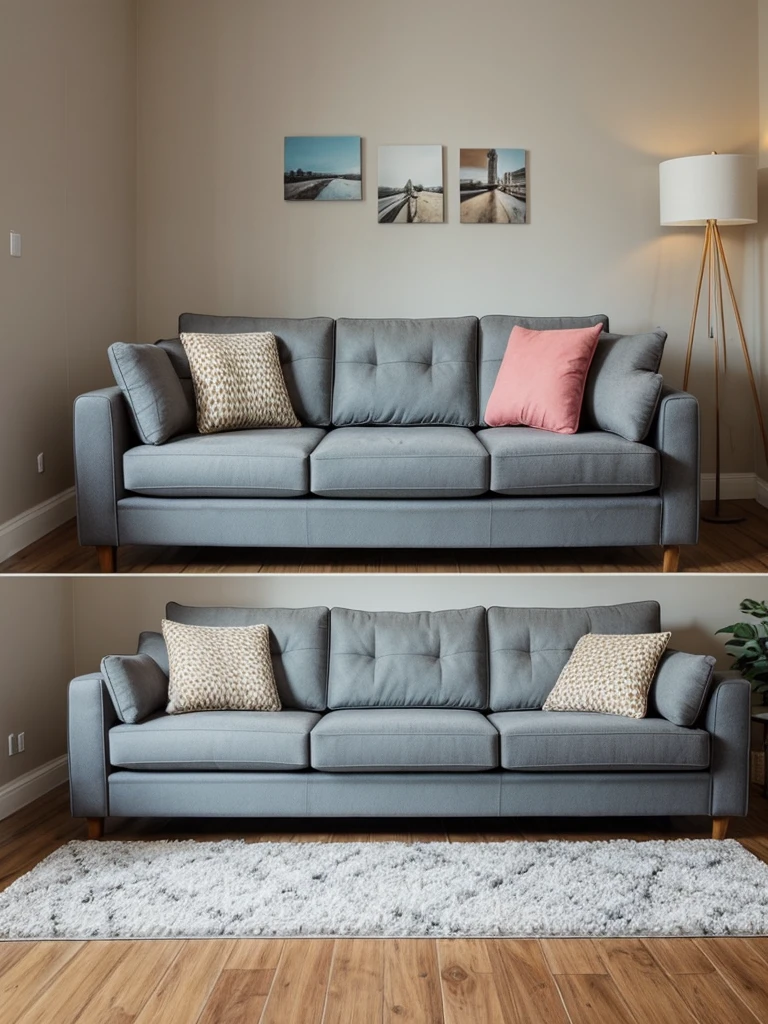 Create a photo of a sofa 