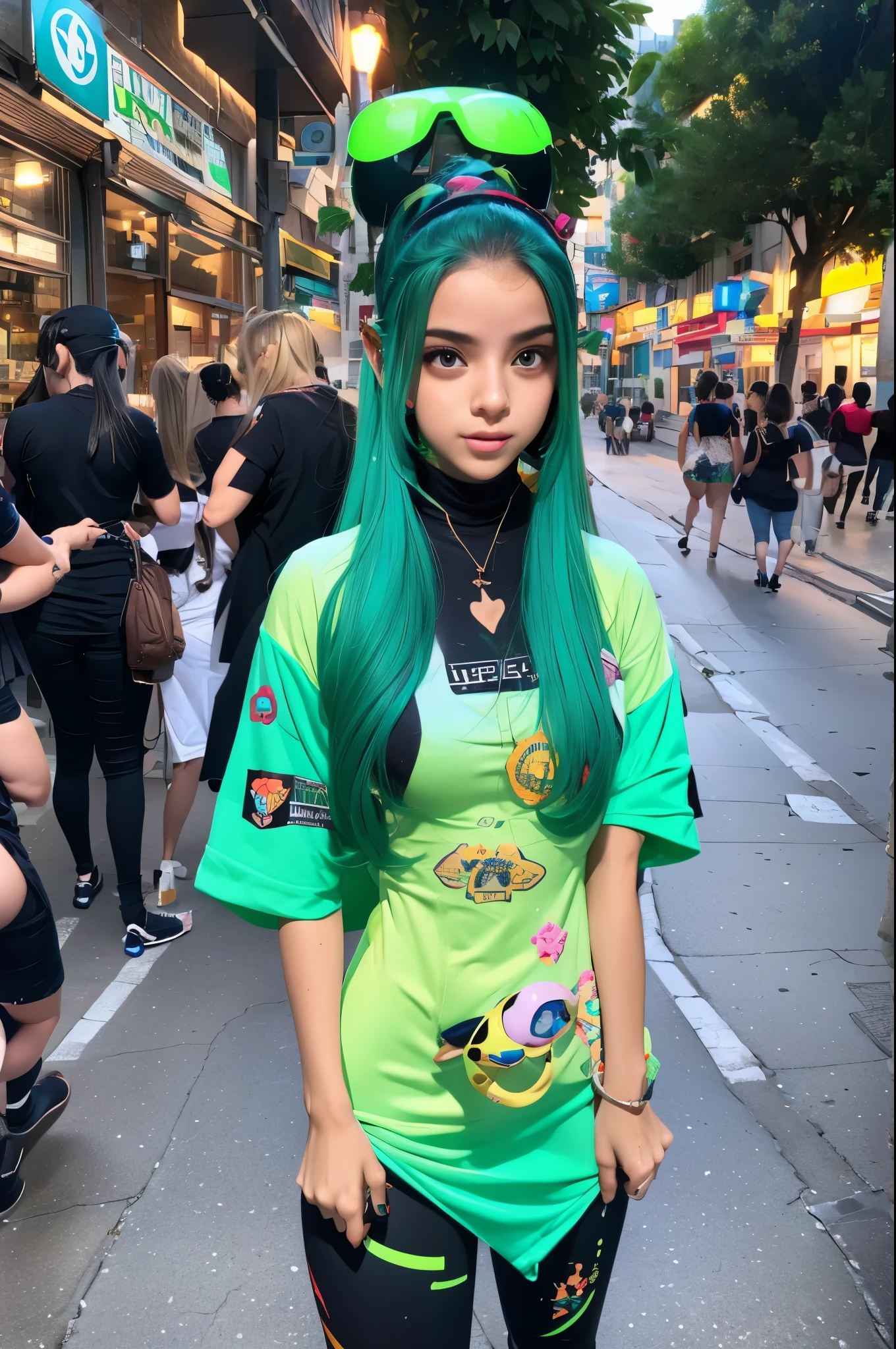 Uma garota de , hacker and rebel technology expert who fights against oppressive systems and for freedom of information. Ela possui mini drones que a protegem, em suas roupas tem luzes neon.