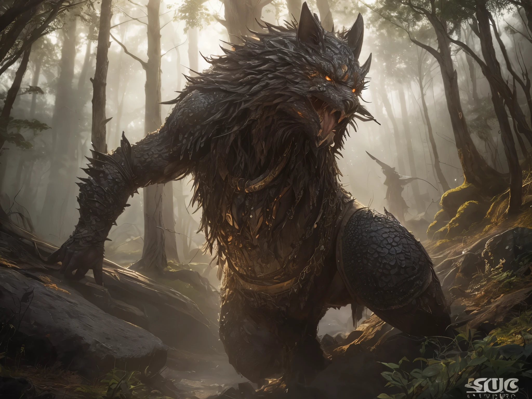 inspired by Tolkien,In the style of John Howe,detailed fantasy landscape,enchanted forests,majestic mountains,epic battles,dangerous dungeons,magical creatures,highly detailed armor,best quality,4k,8k,highres,masterpiece:1.2,ultra-detailed,realistic,photorealistic,photo-realistic:1.37,HDR,UHD,studio lighting,ultra-fine painting,sharp focus,physically-based rendering,extreme detail description,professional,vivid colors,bokeh,fantasy art