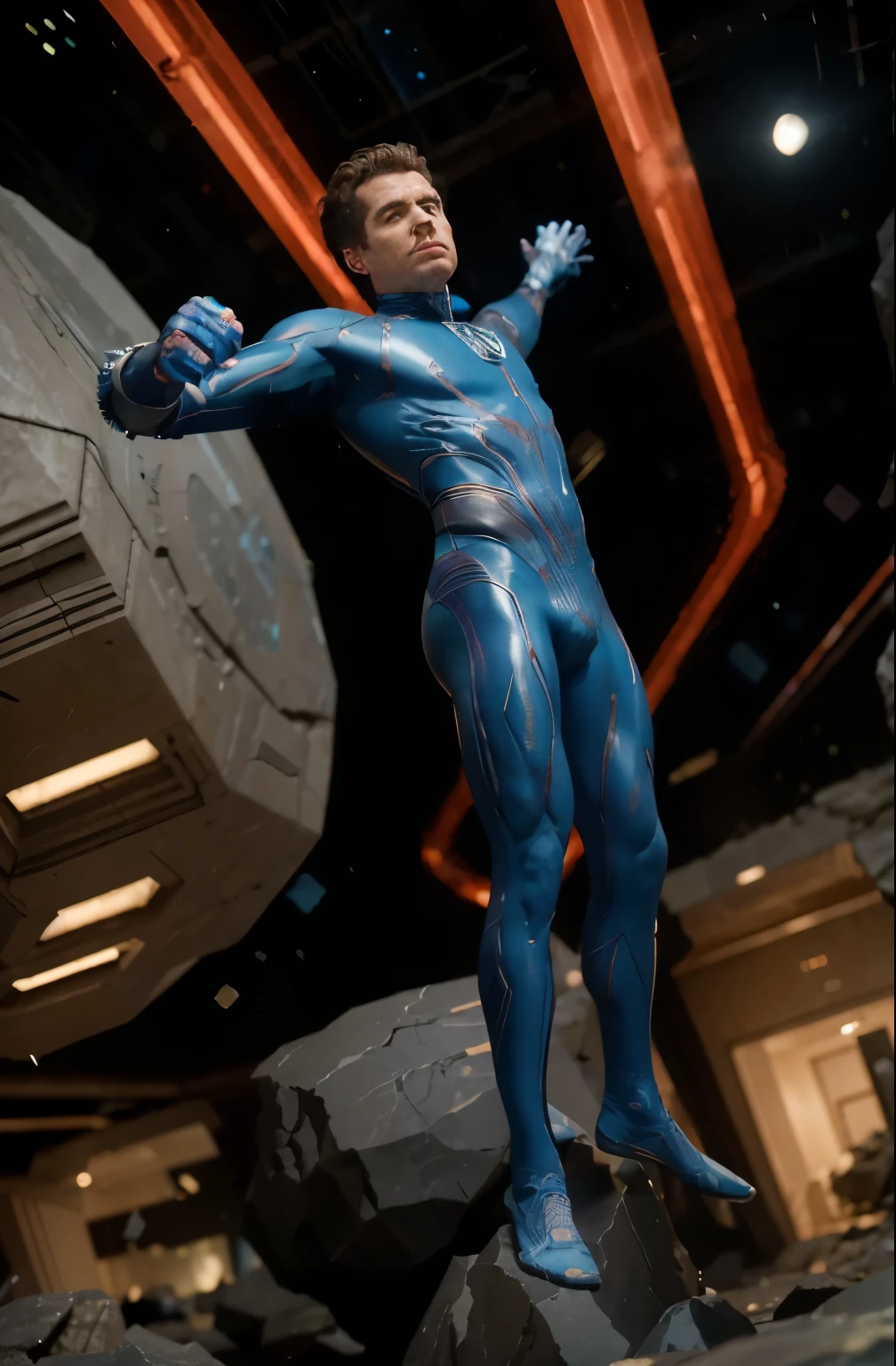 (Best quality, 8k, 32k, Masterpiece, UHD:1.2) "Transform the scene into the surreal and otherworldly environment of the Negative Zone from Fantastic Four. Picture an alien dimension filled with chaotic landscapes and strange, floating debris. The sky is a swirl of dark purples, eerie greens, and glowing blues, creating a visually striking yet unsettling atmosphere.
In the midst of this surreal setting, Mr. Fantastic stands as a beacon of resilience and adaptability. His limbs are stretched to incredible lengths, twisting and turning like rubber to navigate the unpredictable terrain. His arms and legs extend in seemingly impossible ways, wrapping around floating rocks and stretching across vast chasms, showcasing his extraordinary elasticity.
The ground beneath him is fragmented and uneven, with floating islands of rock and crystal suspended in the air. Strange, glowing plants and crystalline structures dot the landscape, casting an eerie luminescence that highlights the alien nature of this dimension. In the distance, colossal energy vortices swirl, hinting at the powerful and dangerous forces at play within the Negative Zone. ((jack Kirby)) ((cosmic)) ((Space)) ((celestial))
Capture the essence of the Negative Zone by emphasizing its chaotic, otherworldly beauty and the stark contrast of Mr. Fantastic’s flexible form against the unpredictable environment. His limbs, stretched and contorted like rubber, demonstrate his unique ability to adapt and thrive even in the most alien and hostile settings.
The scene should evoke a sense of awe and tension, highlighting the endless challenges and mysteries of the Negative Zone while showcasing Mr. Fantastic’s heroic determination and incredible powers. This transformation should immerse the viewer in a world where the laws of physics seem to bend, just as easily as Mr. Fantastic’s rubber-like limbs."