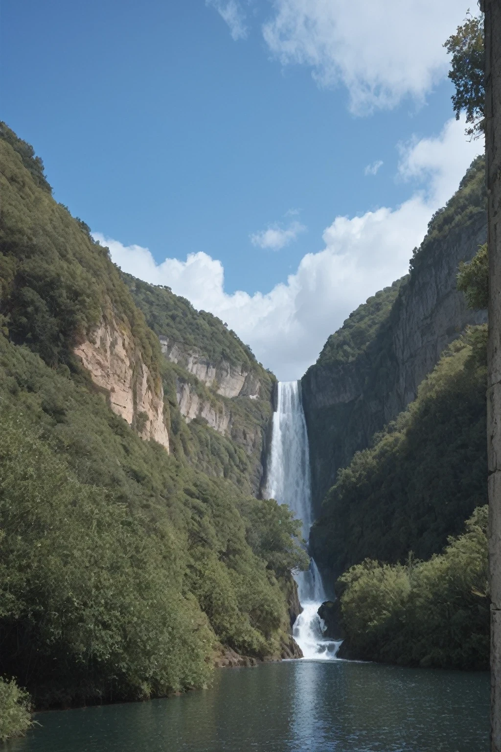 score_9, score_8_up, score_7_up, score_6_up, score_5_up, score_4_up, BREAK sky, cloud, no humans, day, windy, waterfall, nature