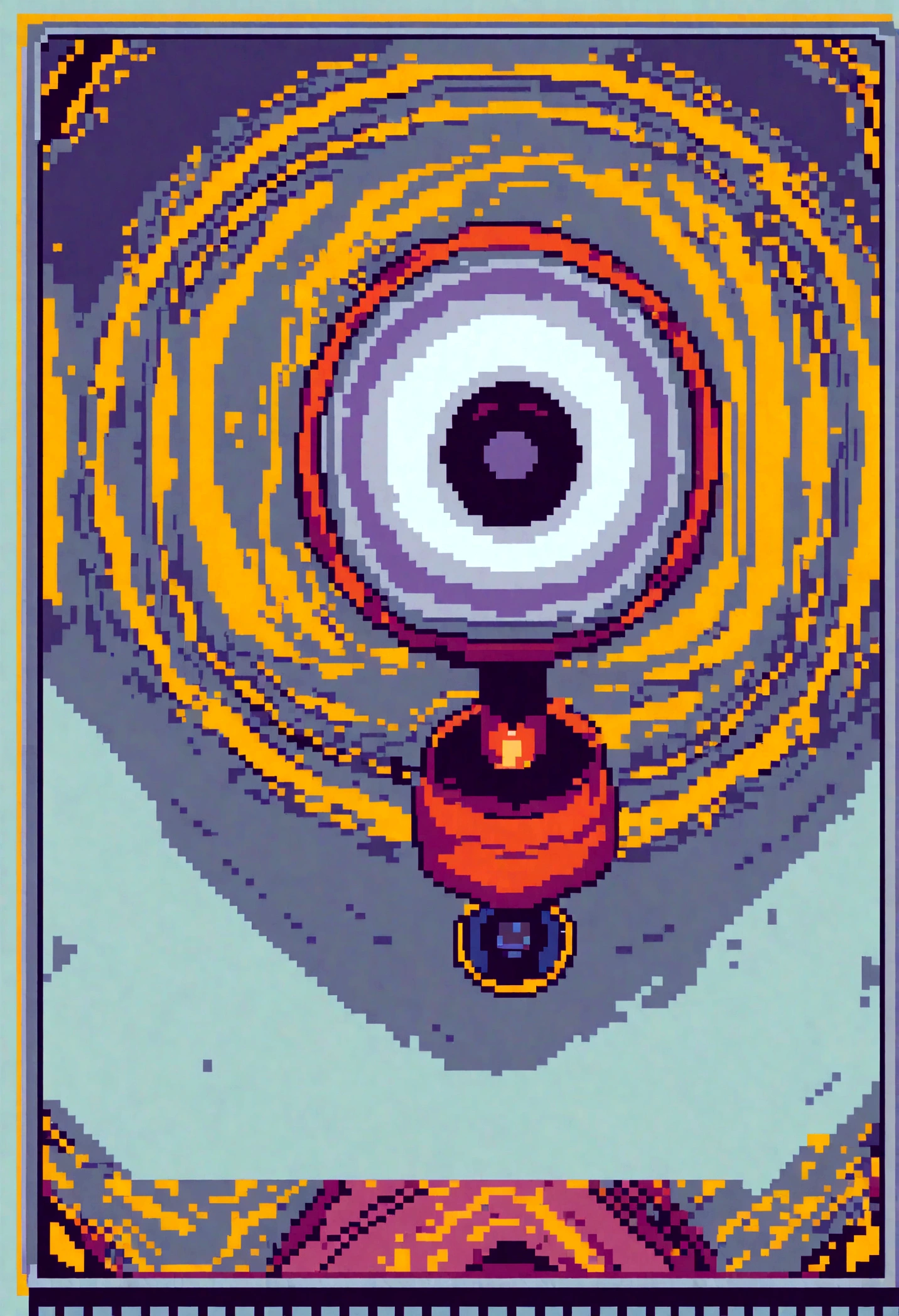 A retro joystick. Pixel art