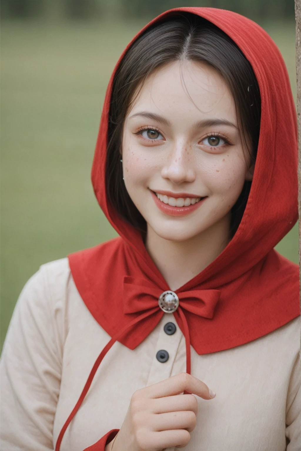 score_9, score_8_up, score_7_up, score_6_up, score_5_up, score_4_up, BREAK, RAW, woman, little smile, multicolored hair, medium shot, fisheye lens, lens dirt, analplug ,wet, Masturbation, Little Red Riding Hood, im Wald, auf Baumstamm sitzt, perfekte Beine, Sonnenschein, sehr detailreich, nackt, ohne klamotten, analplug, pinkelt auf den BodenPerfect Hands,