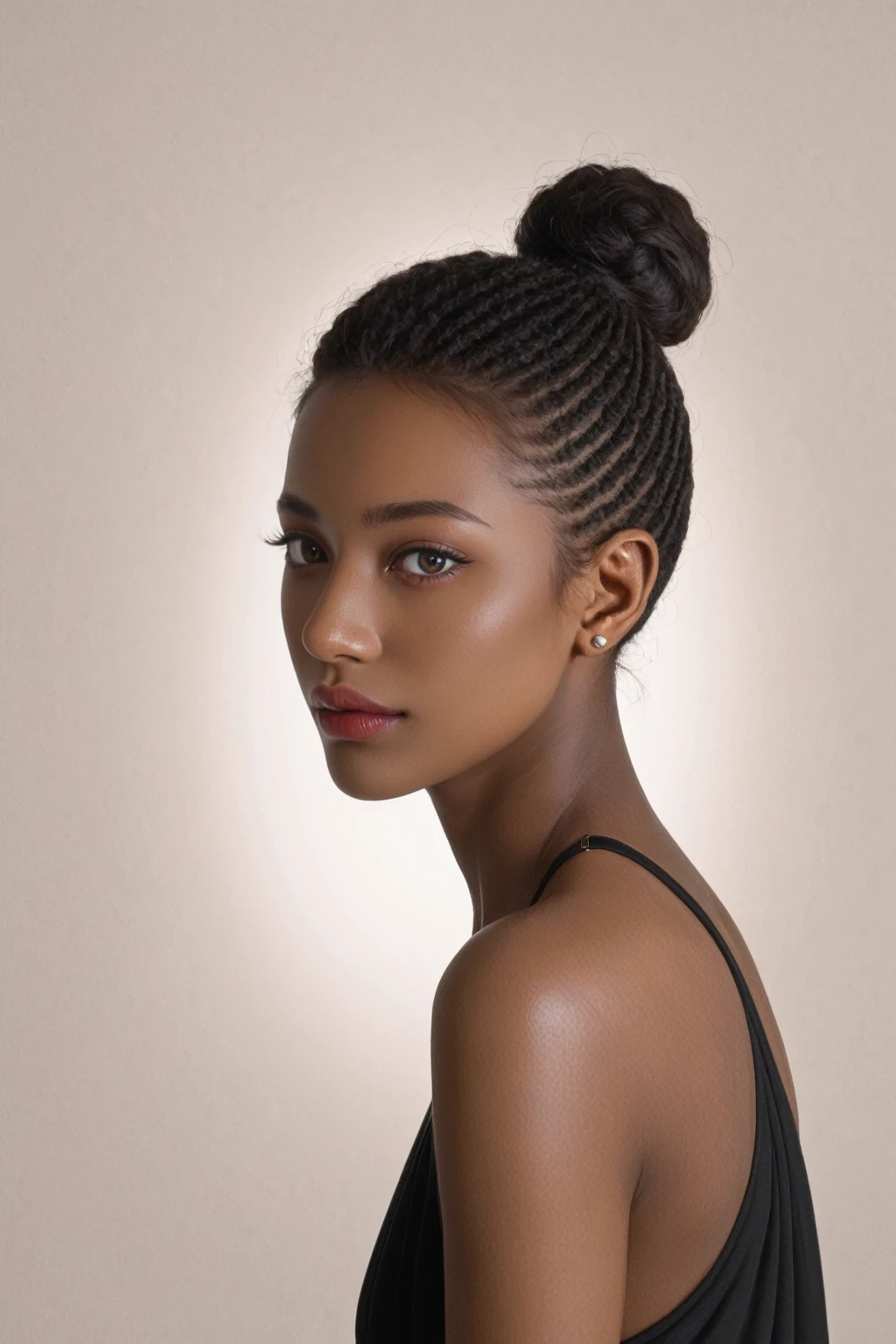 score_9, score_8_up, score_7_up, score_6_up, realism, extreme details:1, sharp focus, gorgeous African woman, very revealing cleavage, tight white cocktail dress, thigh slit, (thick booty:1.5), at a bar top, leaning forward suggestively, resting head on her hand, red wine, (luxurious restaurant, dark lighting), skinny frame, hair in a bun, looking at viewer, black skin, intricate jewelry, arching her back, from the side, UHD, 32k, skin detail,