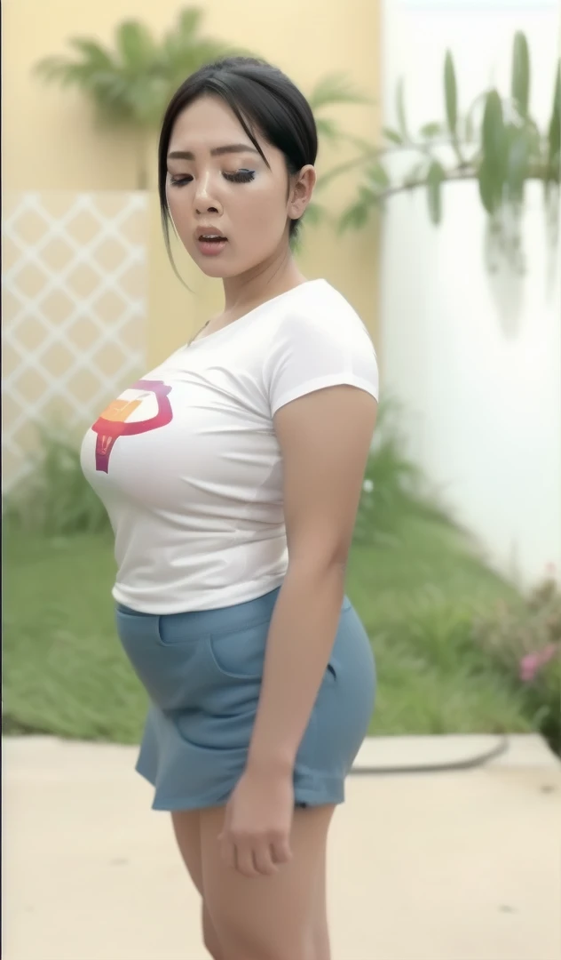 HIJAB MALAY GIRL,, IMF as a good Guy, TECHNOLGY, AI, futuristic, blockchain, International Monetary Fund, (MATRIX WORLD), ((look In front  at the camera CLOSED YOUR EYES and open your mouth)).