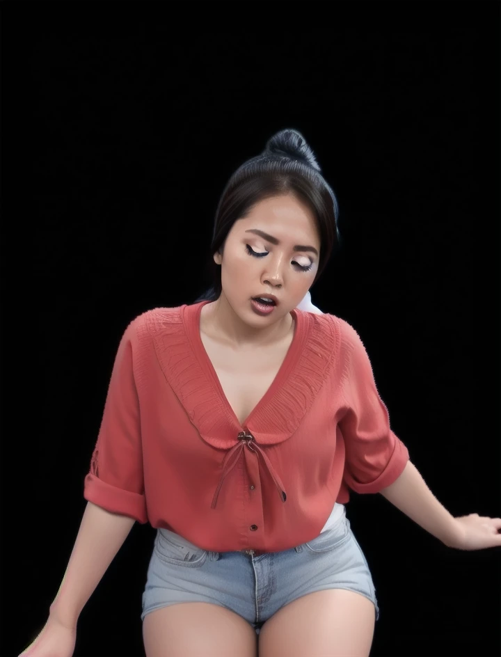 HIJAB MALAY GIRL,, IMF as a good Guy, TECHNOLGY, AI, futuristic, blockchain, International Monetary Fund, (MATRIX WORLD), ((look In front at the camera CLOSED YOUR EYES and open your mouth)).