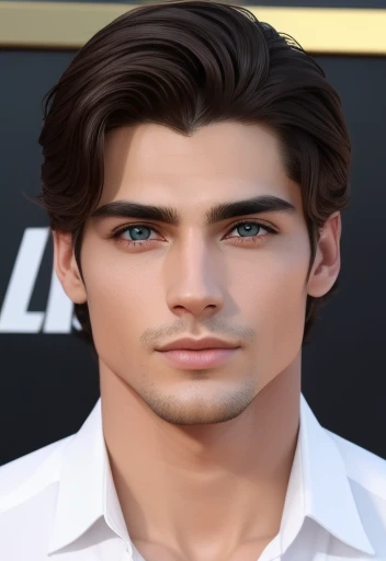 high-quality, breathtaking),(expressive eyes, perfect face) Symmetrical Eyes, 1 Homem Adulto de idade 26 anos, he doesn&#39;t have a beard, strong male indigenous warrior he has an exaggerated long hair gray color eyes purple color, ele tem pinturas tribais no peito e no rosto, he has armor on his tibia, he has armor on his forearm, He wears tight-fitting pants made of green fabric, he has a long indigenous fabric thong, He's gesturing with his hands , he uses a magic bow and arrow of light