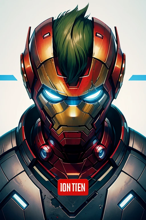 Create a gaming logo for youtube , by using iron man thor  hulk and robot mix face with name (marcus )