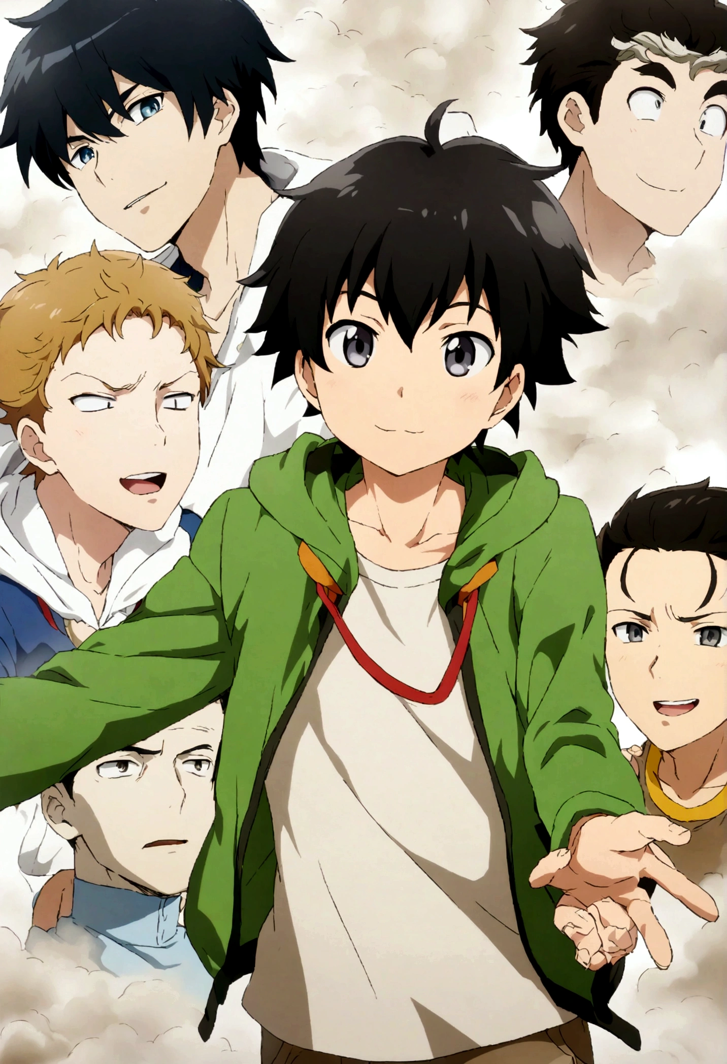 (Daily behavior of boys whose experiences with the same sex are erased:1.04),,1boy,,(cool and cute boy),Naive athletic boy,unique natural man,Feeling for friends,Light brown skin,Grey Eyes, Black Hair,Eye power,eyes with vitality,Wear thick clothes,Happily,Take it easy,Free and cheerful smile, hobbies are important, slim figure,for good will,Lucky,Strong luck,bad luck,Kant Boy Transformation Process,creation,Dust,Natural light,Strongest configuration,Smooth anime CG art,Anime Art,cell anime illustration,Punctuality,detailed