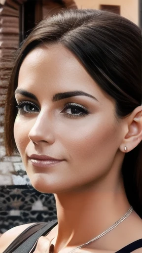 italian loving couple focus on face