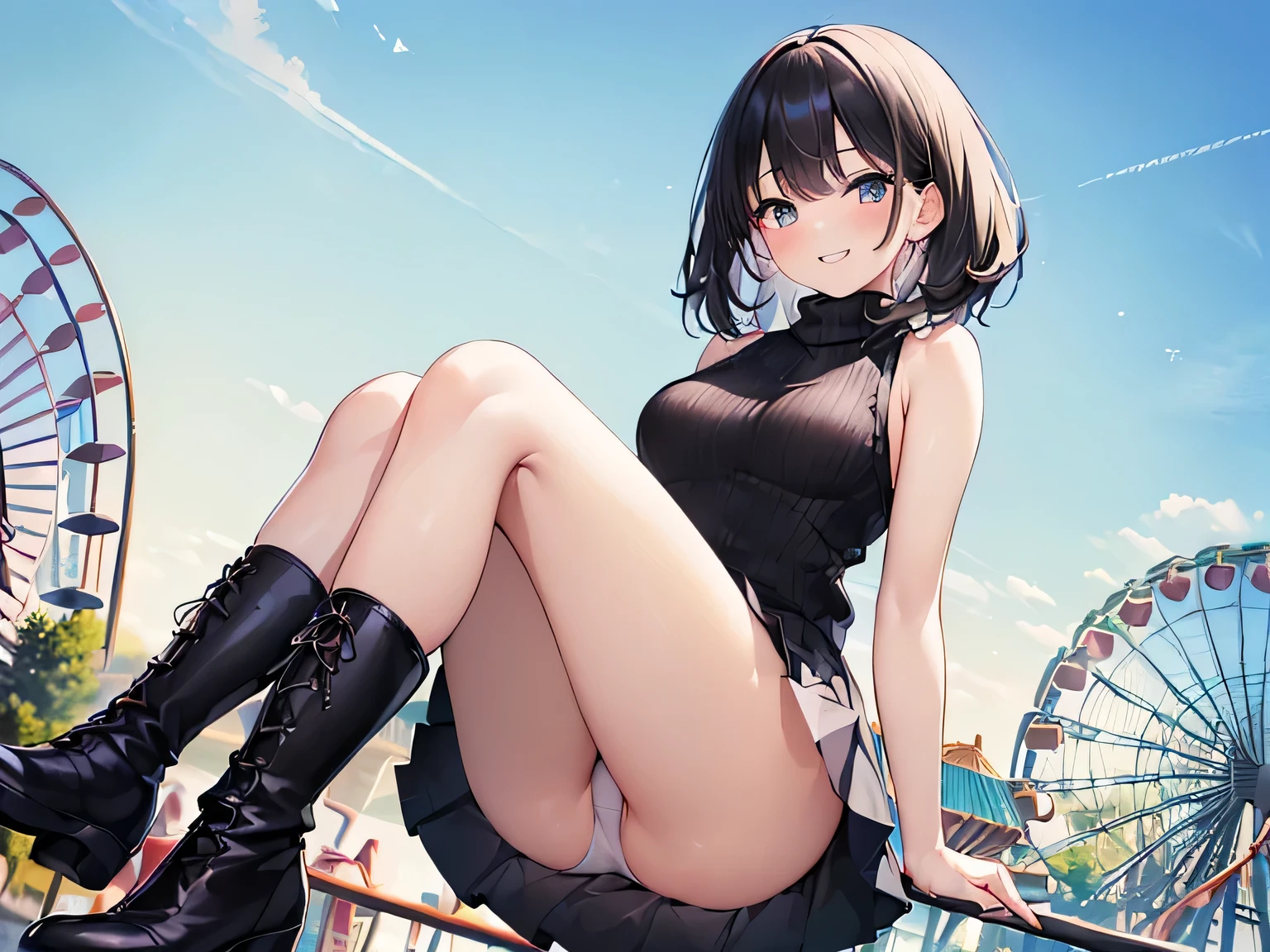 Please make the panties white as instructed.、
