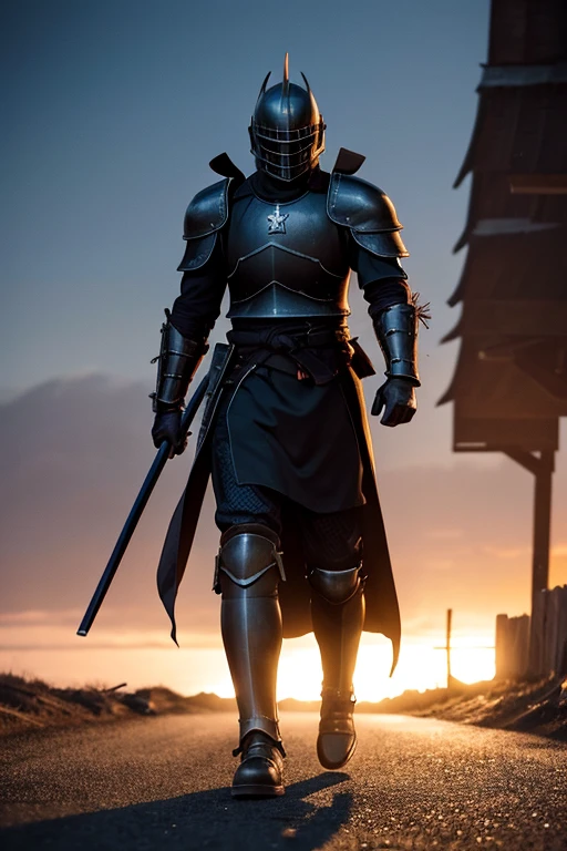 black knight.night armor.walked over a defeated exercise.samuroid
