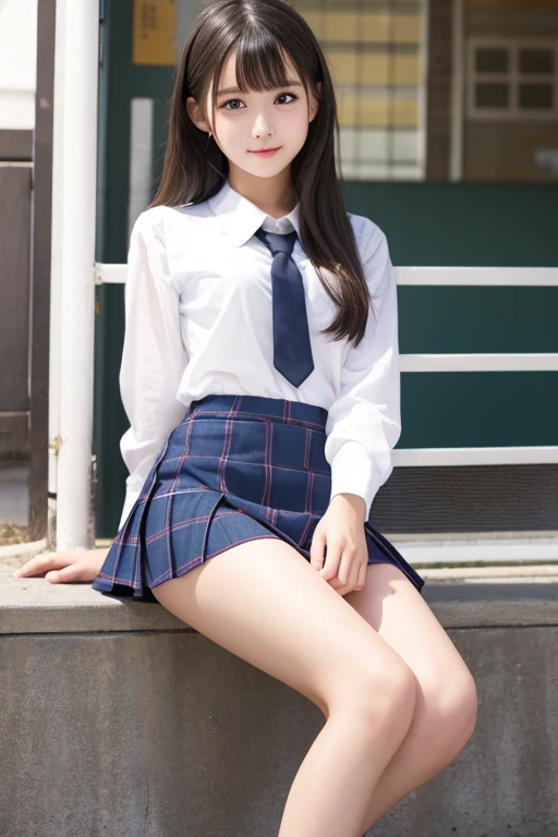 Cute Girls、Idol、high school girl、mini skirt、See-through、sit