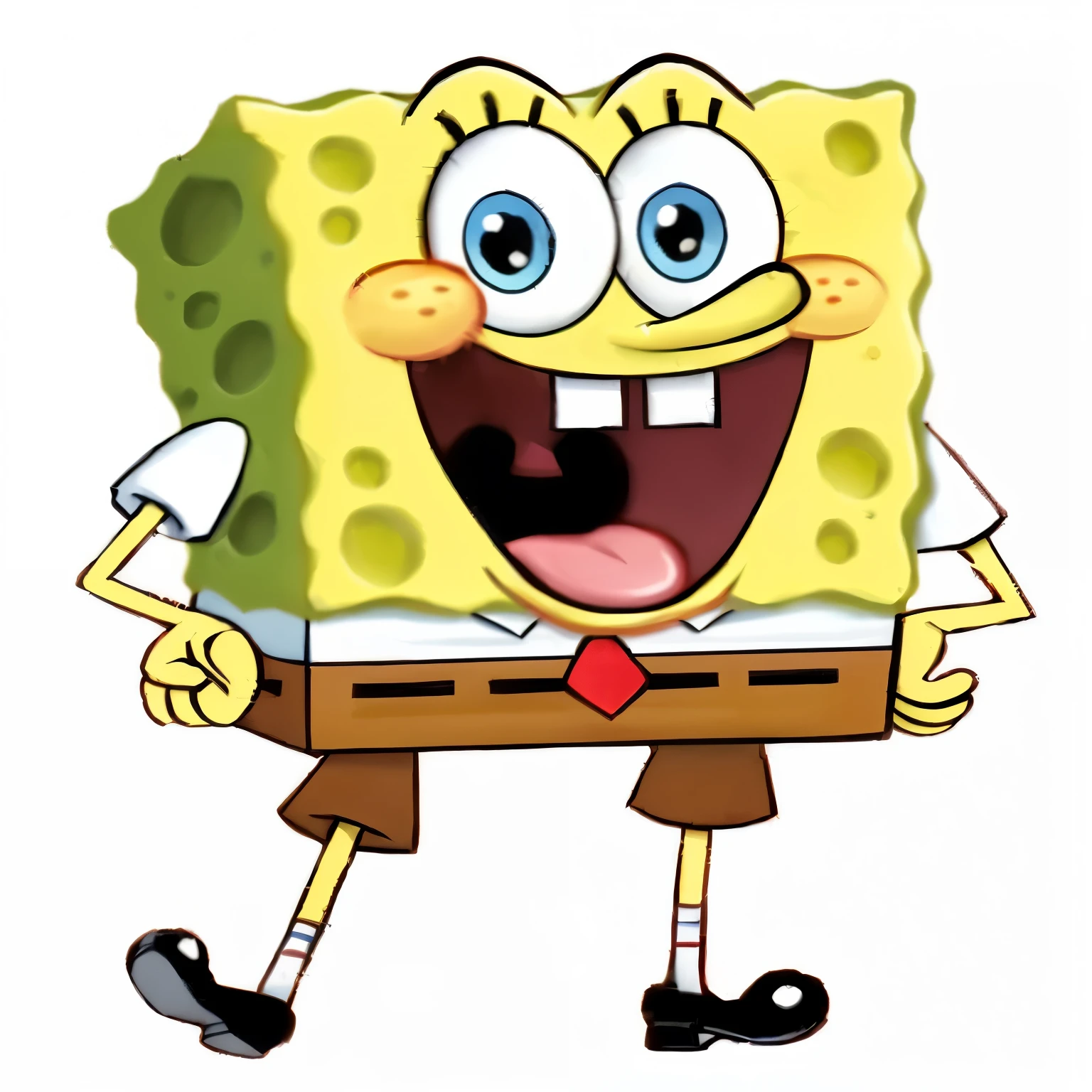 SpongeBob with a tie and a soccer uniform universidad de chile