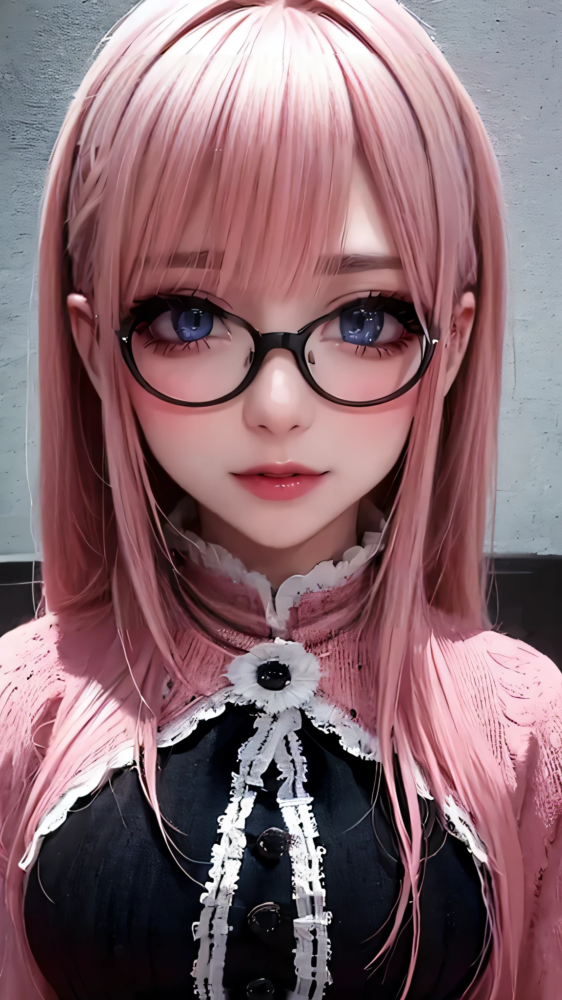 full body,gym uniform,(random porn pose:1.5),(Thin type:1.5),(large breasts),(wearing glasses:1.5),(Hair color divided into black and pink on the left and right:1.5),(random hairstyle),(Highest image quality, (8K), Ultra-realistic, Best Quality, High quality, High Definition, high quality texture, high detailing, Beautiful detailed, fine detailed, extremely details CG, Detailed texture, realistic representation of face, masterpiece, presence)