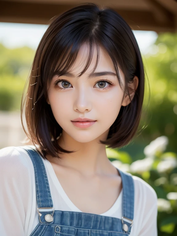 (Squat)、(highest quality:1.5)、(Realistic:1.5)、(1 person:1.5)、(Very detailed)、(High resolution)、8k、(naked_Overalls)、(Slightly small chest)、Natural color lips、Cute Smile、20-year-old girl、(beautiful and elaborate face)、(完璧でbeautiful顔)、(Big eyes)、(beautiful and elaborate face)、(beautiful, Balanced Eyes)、beautiful double eyelids、完璧でbeautiful顔、Arched thin eyebrows、Slim face、(Slim figure)、beautiful and thin nose、 beautiful Skin、(Medium Bob Hair)、Natural Bangs、Fair skin、Front lighting、(Facial lighting)、Deep blue eyes、Slim waistline、スリムでbeautiful脚、Hydrangea、garden、