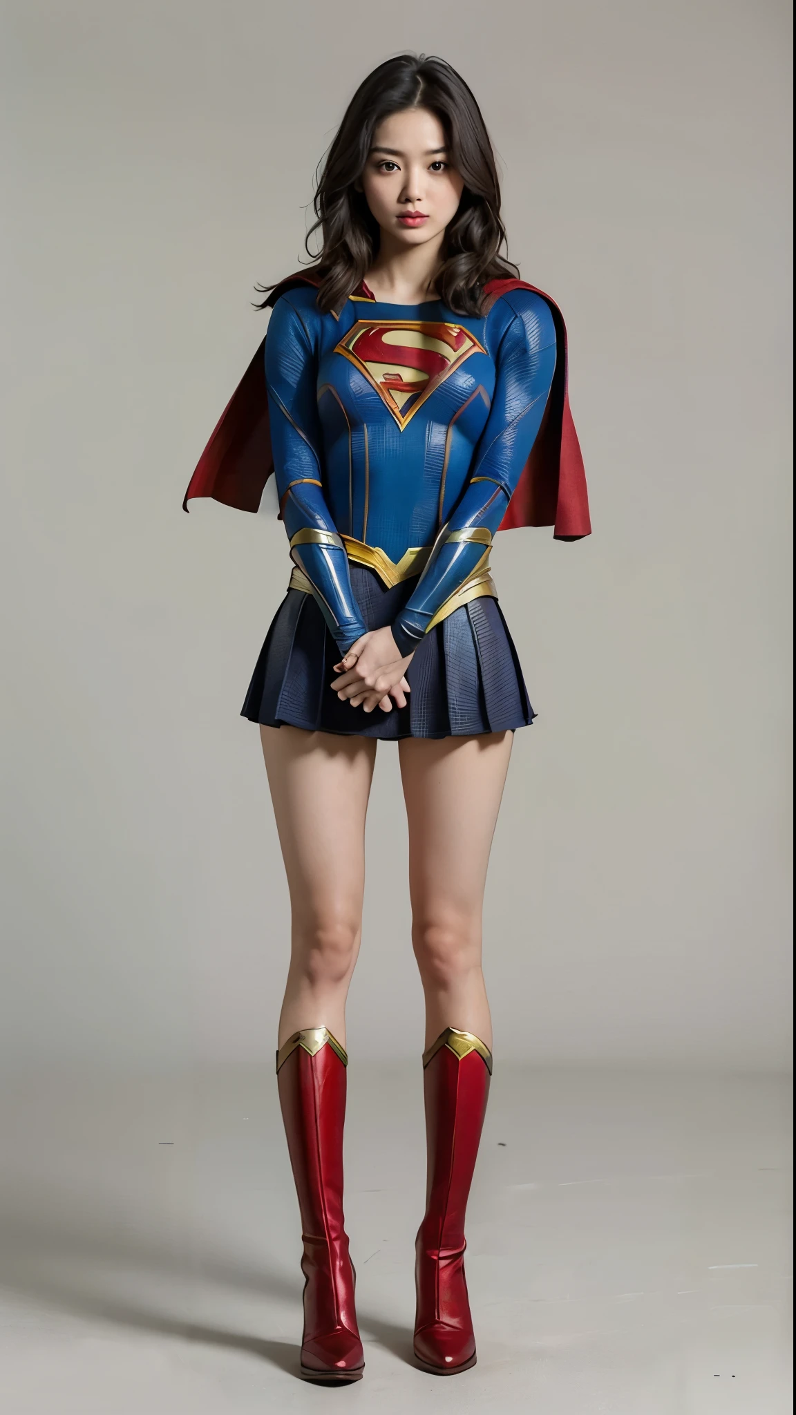 No background、(((Supergirl&#39;The costume was completely destroyed.、There are holes)))、((((Be sure to close your eyes、The face has a sad expression))))、(((((bleeding from the body)))))、((((Liquid flowing from the mouth))))、((defeat、死んだスーパーヒロインSupergirl, weak position, stand on tiptoe、Hanging))、(((It always looks painful)))、(((Painful expression)))、(((shout)))、(((hands and arms Hanging forward)))、(((expression of suffering、Expressions of anguish)))、(((Beautiful legs in black tights.)))、(((sufferingの美しさを法的に表現する)))、((((Make the most of your original images)))、(((A destroyed Supergirl costume)))、(((Beautiful Hair)))、(((suffering)))、(((Beautiful legs need to wear tight black shoes, Wear red boots)))、((Best image quality、8k))、((highest quality、8k、masterpiece:1.3))、(((Preserve background )))、Sharp focus:1.2、Beautiful woman with perfect figure:1.4、Slim Abs:1.2、Wet body:1.5、Highly detailed face and skin texture、8k