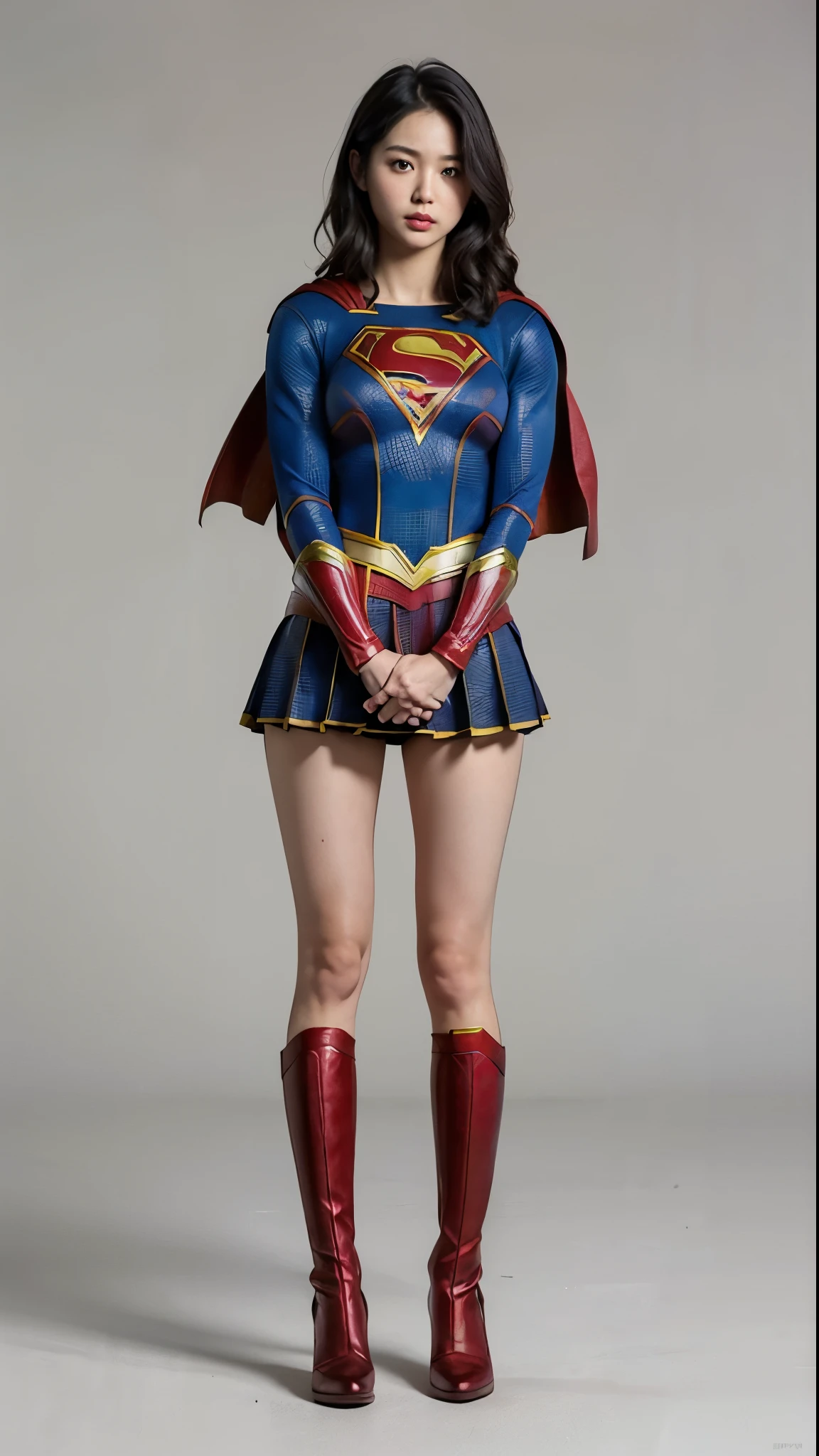 No background、(((Supergirl'The costume was completely destroyed.、There are holes)))、((((Be sure to close your eyes、The face has a sad expression))))、(((((bleeding from the body)))))、((((Liquid flowing from the mouth))))、((defeat、死んだスーパーヒロインSupergirl, weak position, stand on tiptoe、Hanging))、(((It always looks painful)))、(((Painful expression)))、(((shout)))、(((hands and arms Hanging forward)))、(((expression of suffering、Expressions of anguish)))、(((Beautiful legs in black tights.)))、(((sufferingの美しさを法的に表現する)))、((((Make the most of your original images)))、(((A destroyed Supergirl costume)))、(((Beautiful Hair)))、(((suffering)))、(((Beautiful legs need to wear tight black shoes, Wear red boots)))、((Best image quality、8k))、((highest quality、8k、masterpiece:1.3))、(((Preserve background )))、Sharp focus:1.2、Beautiful woman with perfect figure:1.4、Slim Abs:1.2、Wet body:1.5、Highly detailed face and skin texture、8k