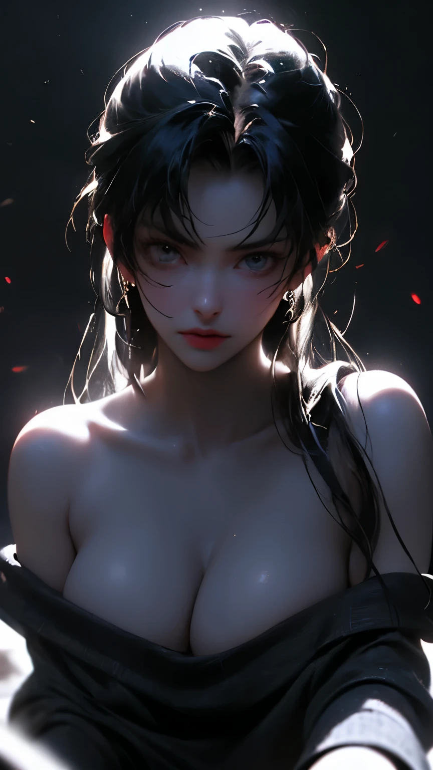 ((masterpiece)),(bestquality),((ultra-detailed)), ((beautiful detailed sky)), ((cinematic lighting)), depth of field, (dynamic angle),detailed lighting,((beautiful detailed eyes)), (night sky view), red lip,eyeshadow, sexy, cleavage, ((dynamic poses)), ((leotard)), ((raidenshogunrnd)), ((cum on body:1.2))