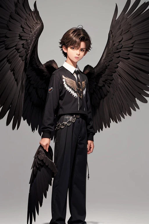 A hopeless boy standing between the devil and angle