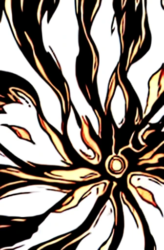 Explosive Flame Black and White