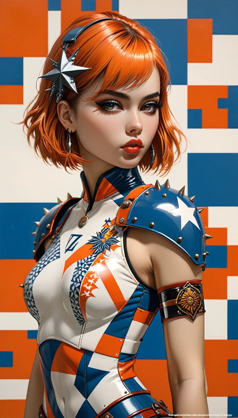 ((intrincado escenario)),((fondo del bosque nevado)), (Glossy Invierno ornaments),high resolution,Sharp focus,(ultra detallado,extremadamente detallado),(obra de arte fotorrealista:1.37),(extremadamente detallado CG unity 8k wallpaper),(((Colores vibrantes,tema vibrante))),(intrincado),(Obra maestra),(mejor calidad),artistic photography,(photograph taken by sldr),(intrincado background),cara renderizada perfecta,detalles de cara perfectos,cara realista,foto realista,((intrincado detail)),(((realism))),, (((mujer))), (((mejor calidad))), (((obra maestra))), (((1 chica))), ((( corte de pelo bob ))), Uma gladiadora cyberpunk mujer de 25 anos com corpo perfeito, Hombreras con espinas de metal., Gladiadores do Brooklyn, (( corte de pelo bob )), diminutas bragas de cuero, camiseta de time de rugby rasgada, casi desnuda con el salvaje estilo urbano de Simon Bisley para la portada de la revista Heavy Metal, Cabello corto rubio, ????????????????, Metal protection on the left arm with intricate graphics., dark orange with white stars and white checkerboard pattern, azul marino y cobre, armadura, full of spikes and rivets, (((desde la rodilla hacia arriba))), pelo rubio blanco corto, no fundo uma parede pintada por Shepard Fairey com um design intrincado, 32k
