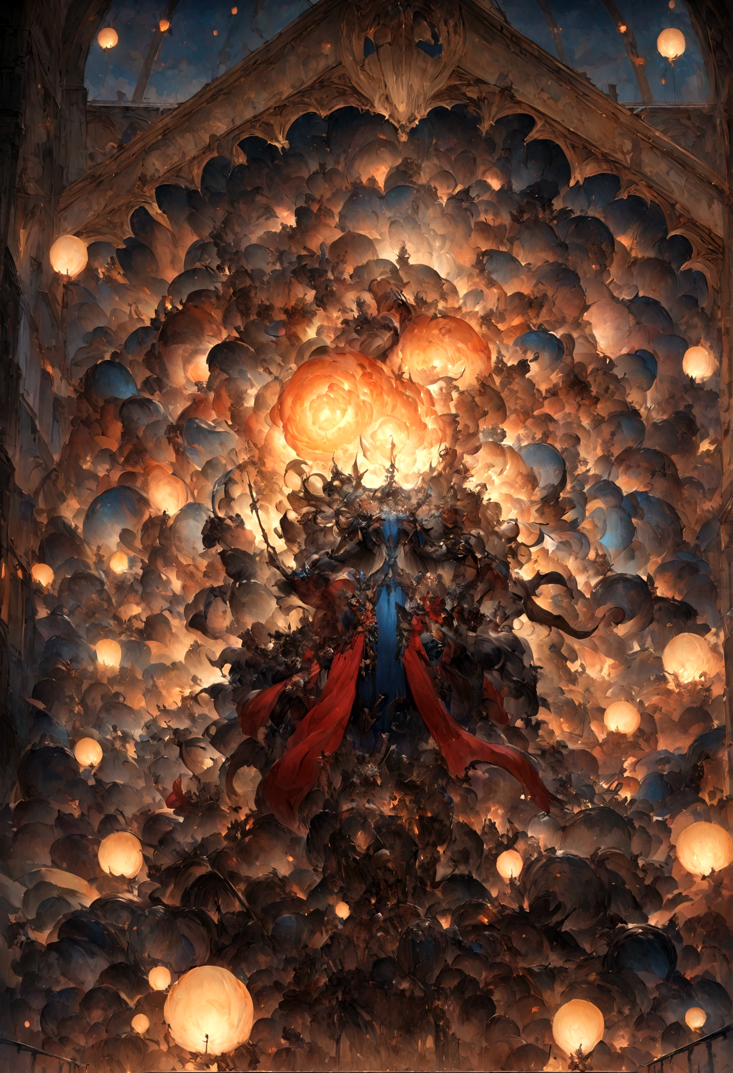 demon yeux bleu、lune bleue、Beaucoup de light bleue,Enhanced facial close-up,Ambilight,Les couleurs sont vives et lumineuses,Fond noir,brume,detailed representation,Rich details,Explosion ;imagination,Surrealist,Ultra-realistic,8k,light,Effet aura