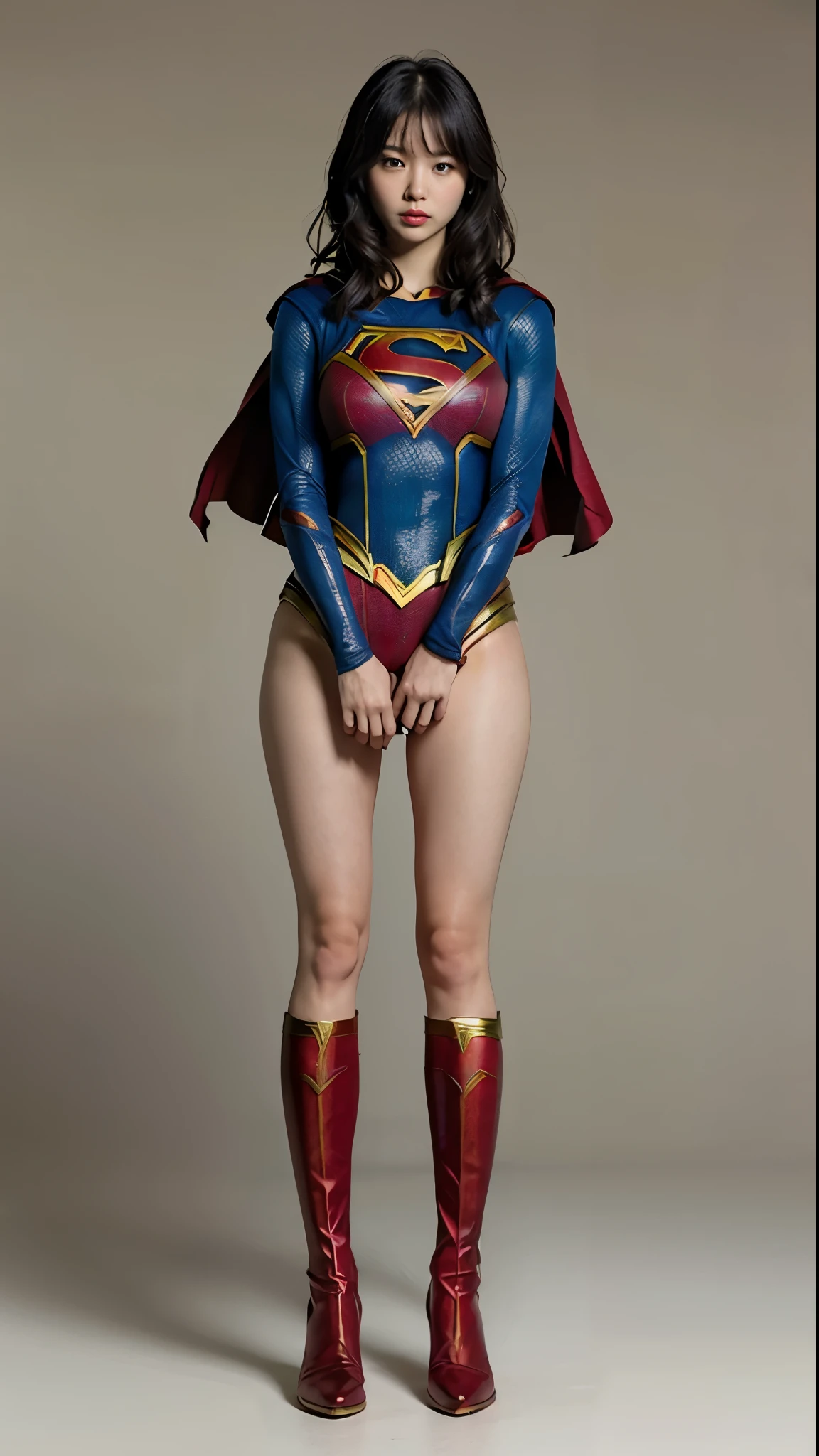 No background、(((Supergirl&#39;The costume was completely destroyed.、There are holes)))、((((Be sure to close your eyes、The face has a sad expression))))、(((((bleeding from the body)))))、((((Liquid flowing from the mouth))))、((defeat、死んだスーパーヒロインSupergirl, weak position, stand on tiptoe、Hanging))、(((It always looks painful)))、(((Painful expression)))、(((shout)))、(((hands and arms Hanging forward)))、(((expression of suffering、Expressions of anguish)))、(((Beautiful legs in black tights.)))、(((sufferingの美しさを法的に表現する)))、((((Make the most of your original images)))、(((A destroyed Supergirl costume)))、(((Beautiful Hair)))、(((suffering)))、(((Beautiful legs need to wear tight black shoes, Wear red boots)))、((Best image quality、8k))、((highest quality、8k、masterpiece:1.3))、(((Preserve background )))、Sharp focus:1.2、Beautiful woman with perfect figure:1.4、Slim Abs:1.2、Wet body:1.5、Highly detailed face and skin texture、8k