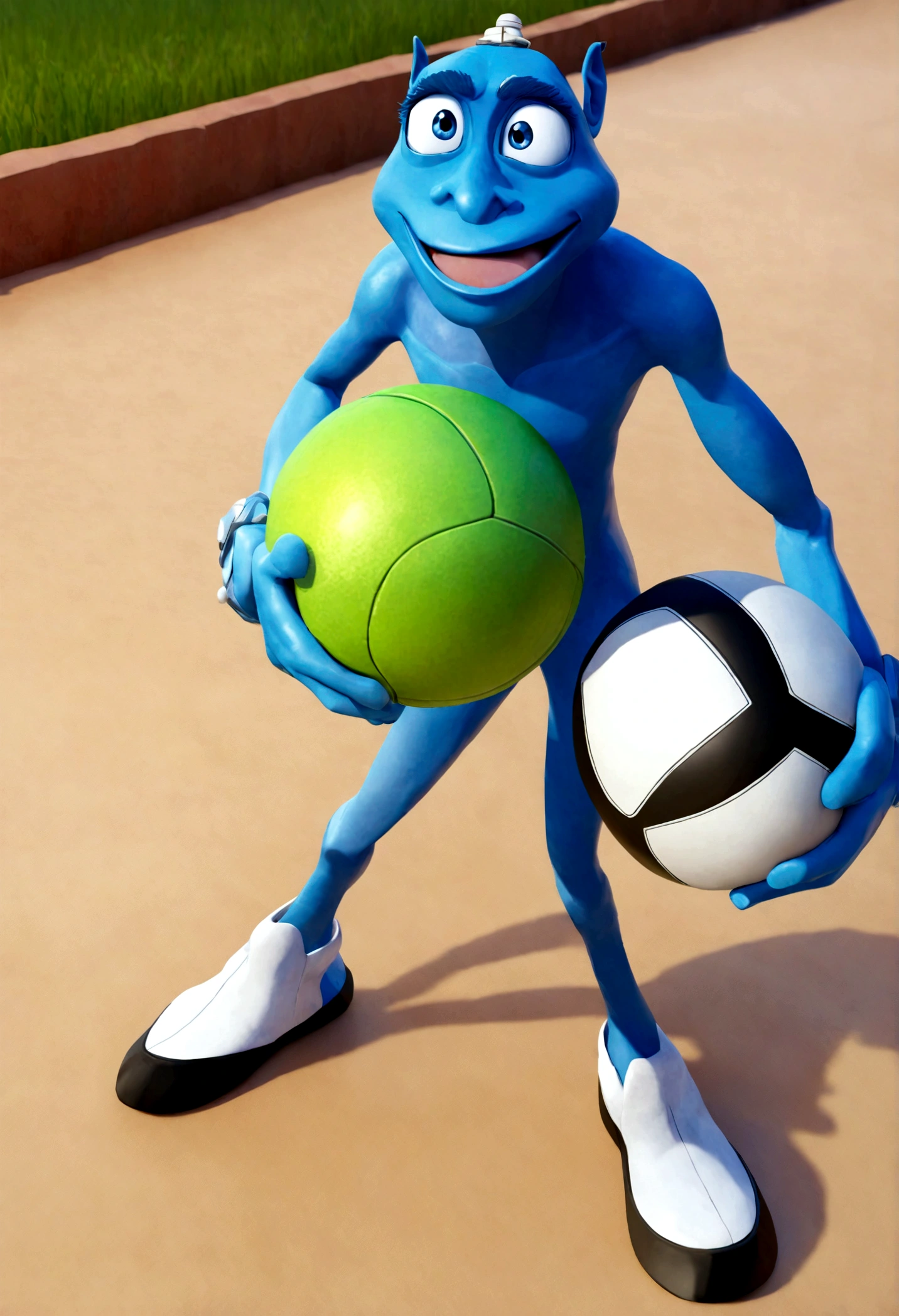 Pelé played in Disney Pixar 3D format, playing ball as a  