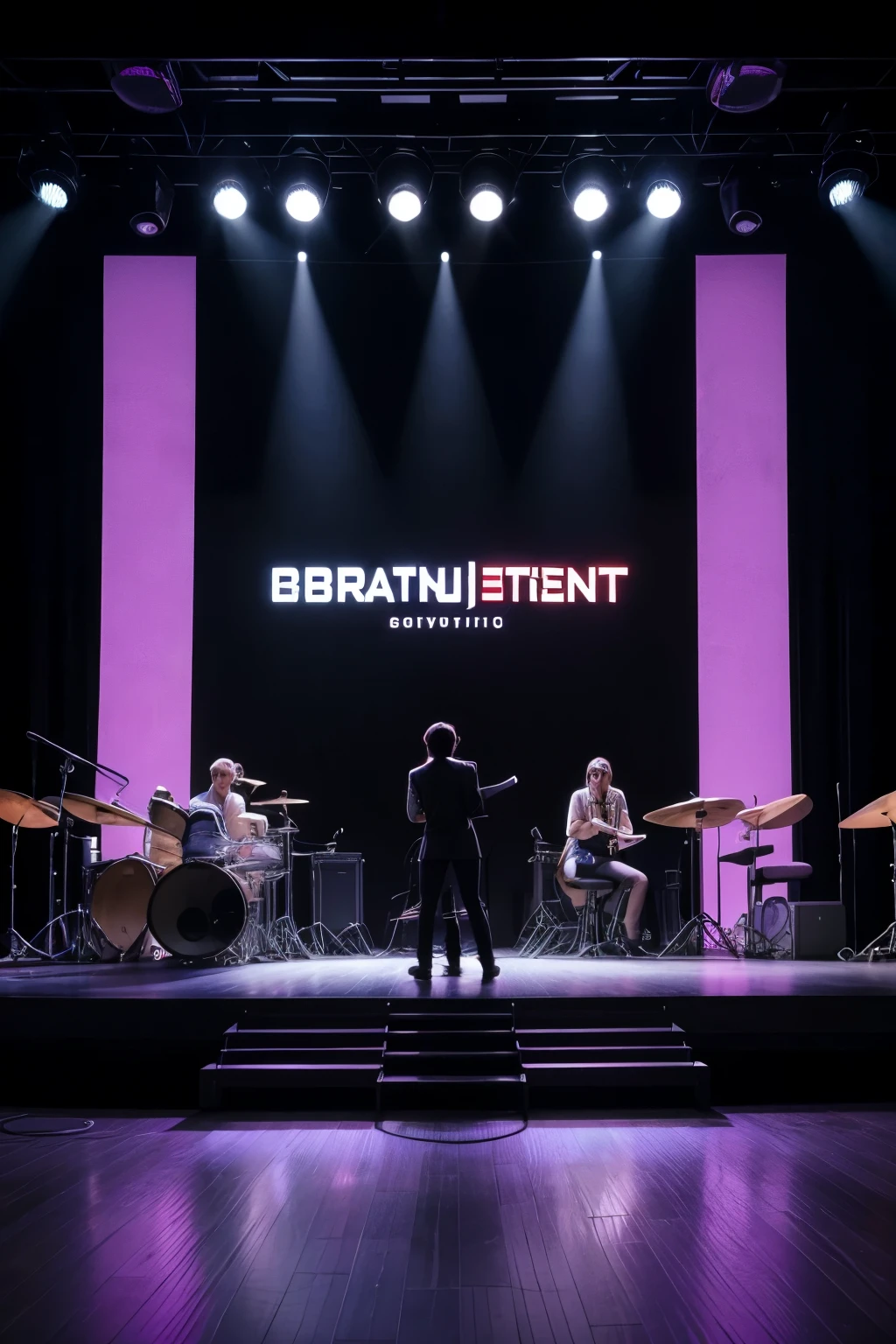 Generate a logo for the GB entertainment company dedicated to the production of musical events