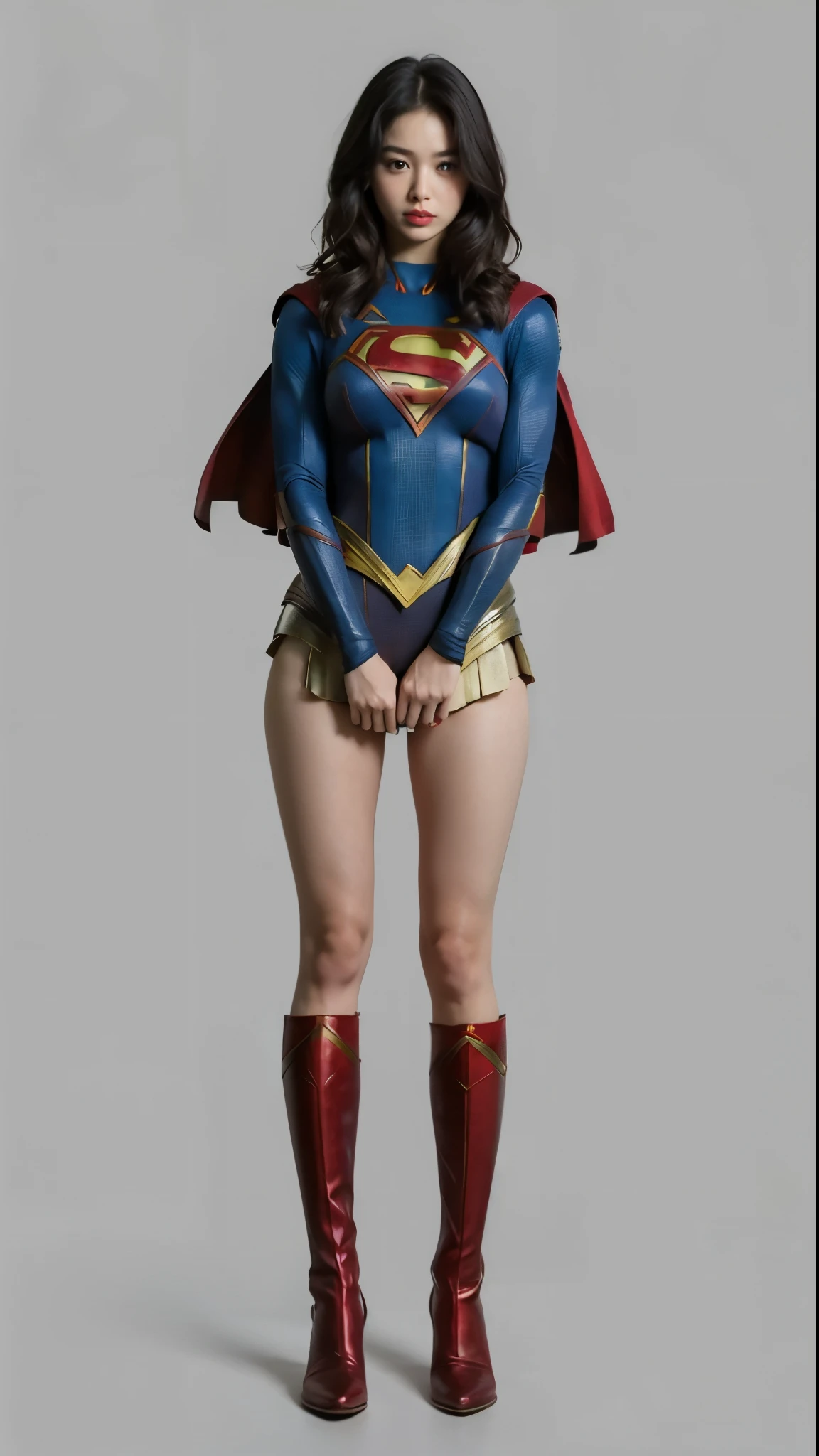 No background、(((Supergirl&#39;The costume was completely destroyed.、There are holes)))、((((Be sure to close your eyes、The face has a sad expression))))、(((((bleeding from the body)))))、((((Liquid flowing from the mouth))))、((defeat、死んだスーパーヒロインSupergirl, weak position, stand on tiptoe、Hanging))、(((It always looks painful)))、(((Painful expression)))、(((shout)))、(((hands and arms Hanging forward)))、(((expression of suffering、Expressions of anguish)))、(((Beautiful legs in black tights.)))、(((sufferingの美しさを法的に表現する)))、((((Make the most of your original images)))、(((A destroyed Supergirl costume)))、(((Beautiful Hair)))、(((suffering)))、(((Beautiful legs need to wear tight black shoes, Wear red boots)))、((Best image quality、8k))、((highest quality、8k、masterpiece:1.3))、(((Preserve background )))、Sharp focus:1.2、Beautiful woman with perfect figure:1.4、Slim Abs:1.2、Wet body:1.5、Highly detailed face and skin texture、8k