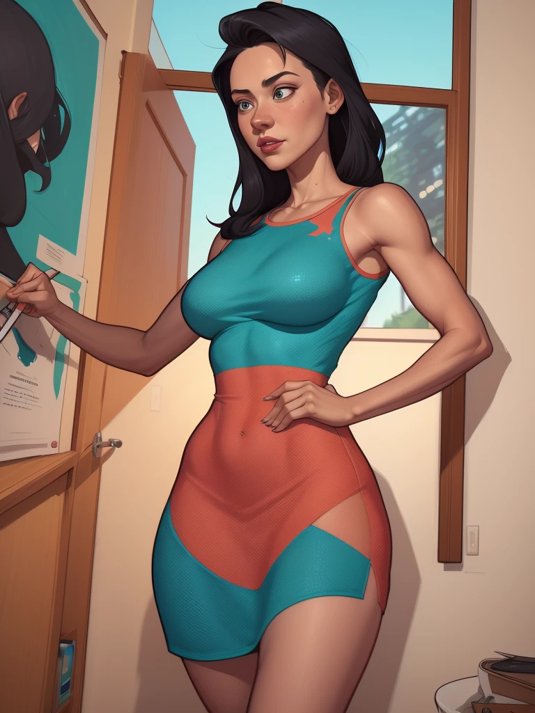 uma imagem de desenho animado de uma mulher com um grande peito em um vestido branco, alena aenami and digite germe, digite germe and atey ghailan, linda arte digital, DeviantArt Artstation CGScosiety, Arte digital detalhada em 4k, even model | digite germe, Alena Aenami e Android Jones, extremely detailed digite germe