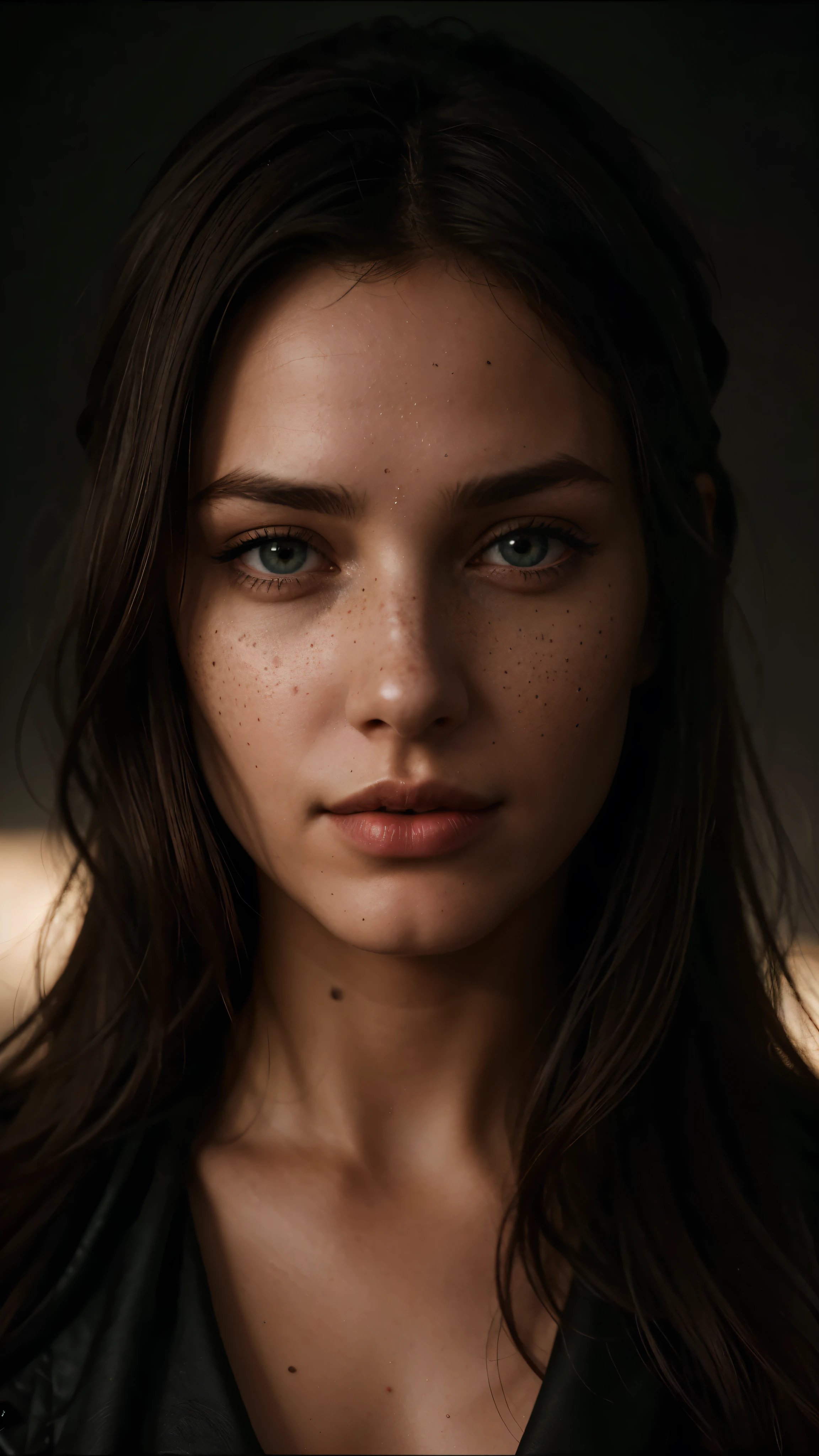 Belle femme, taches de rousseur, Maquillage sombre, hyper-detailed photography, Soft light, head and shoulders portrait, couverture,| (darkness:1.1), des nuages, ombre profonde, darkness, award-winning photo, Extremely detailed, Incroyable, fine detail, absurde, ([Cobie Smulders|Jennifer Aniston|Emilia Clarke]:0.8), perfect beautiful woman Extremely detailed, extremely detailed and extremely symmetrical eyes and face, éclairage de lumière des yeux verts perçants et pointus, detailed clothing, smooth and lean glowing skin, lueur souterraine, (Goth: 0.8), double bien, frange, froufrous, Jupe, cheveux roux, par Lee Jeffries [ (Couleurs d’encre psychédélique Color Burst: 1.21): : 0.15], Photographie argentique Nikon D850 4 Appareil photo Kodak Portra 400 Objectif F1.6 couleurs riches Texture hyper réaliste Éclairage réaliste Tendance Irrealengine dramatique dans Artstation Cinestill 800 Tungsten, Style-Neeko , (Bon coeur: 0.7), (Modeste: 0.8 ), heureux, excited, (grossier: 0.8), parted lips, fermer le style de portrait-tourbillon magique