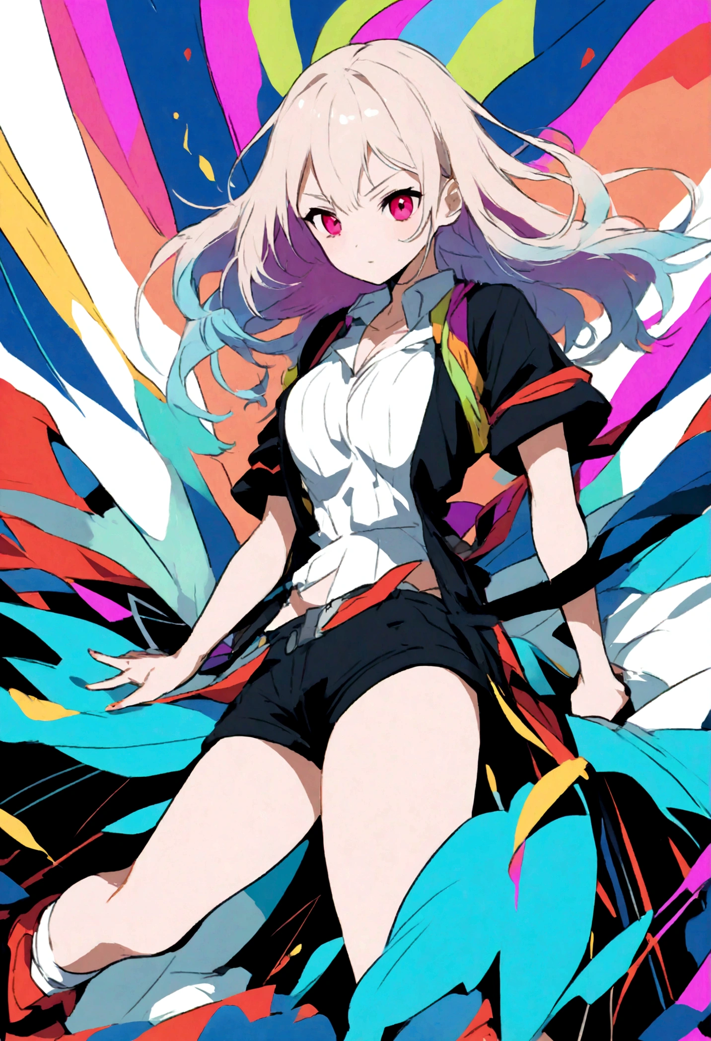 ANIME GIRLS IN DIFERENT TYPE OF HAIR COLORS