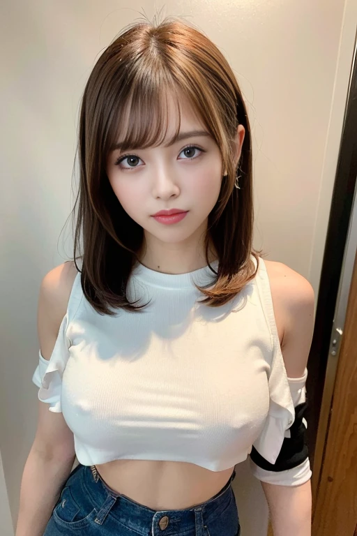 ((Best Quality, 8K, Masterpiece: 1.3)), 1girl, Slim Abs Beauty: 1.3, (Hairstyle Casual, Big Breasts: 1.2), casual outfit: 1.1, Super Fine Face, Delicate Eyes, Double Eyelids, classroom
