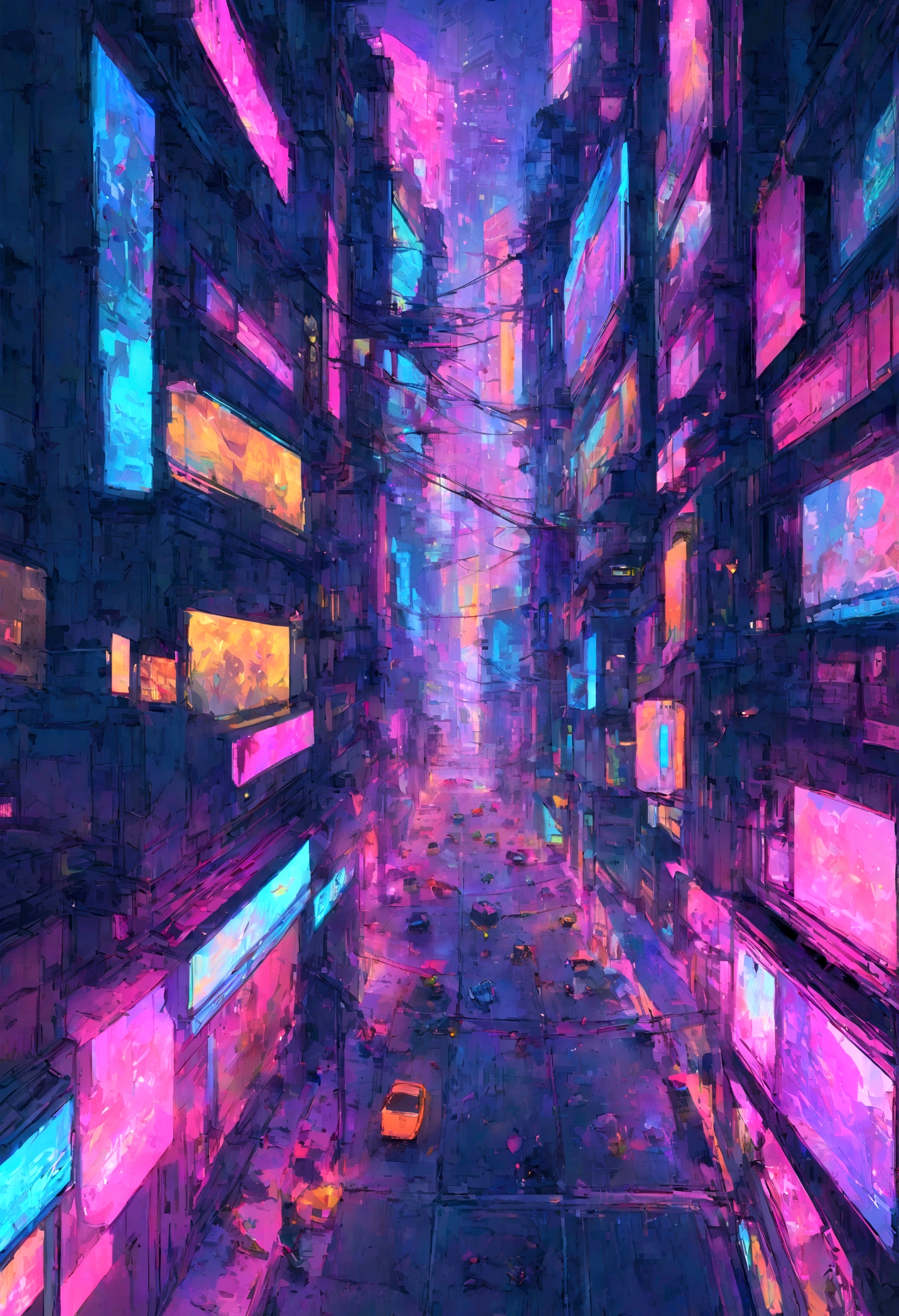 There are cars driving on city streets at night, cyberpunk street, cyberpunk city street, Surreal cyberpunk city, cyberpunk alley, Busy cyberpunk metropolis, sci-fi cyberpunk city street, Surreal cyberpunk style, Cyberpunk in Cyberpunk City, cyberpunk atmosphere, Cyberpunk Blade Runner Art, cyberpunk art surreal 8k, cyberpunk streets at night, dirty cyberpunk city