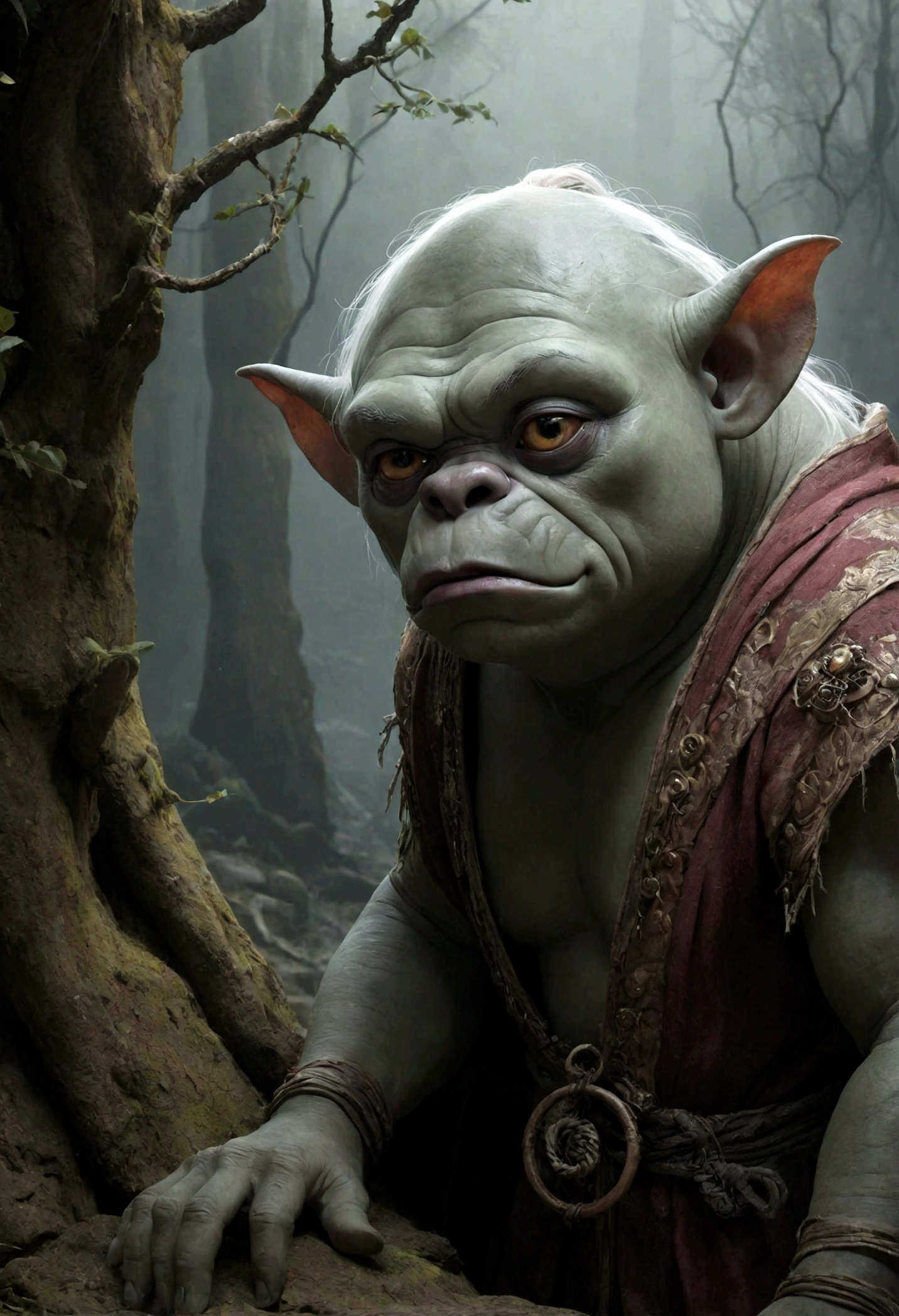 orc:1.5),(tema do diabo:1.5),(tema de terror sombrio:1.5),(action movie:1.5),(Inspiration from Stephen King:1.5),(fantasia negra:1.5), (pintura a tinta e aquarela:1.5), (cor preto e branco:1.5), (paisagem sinistras:1.5),(A large number of stars fly towards the observer:1.5),(arruinado:1.5), (arruinado theme:1.5),(muita poeira voadora:1.5),(pool:1.5),(Unpaved streets:1.5),(absurdo:1.5),(Fantastic:1.5),comprimento total do corpo,Babygirl Quartz Lepidolita em vestido nacional,cara bonita,tiro de corpo inteiro,paisagem sinistra,Atmosfera de fluorita crisocola,por arte Simon Stalenhag,Nicola Samori,Wangechi Mutu,primary colours,extremamente detalhado,Obra de arte,detalhes intrincados,desaparecido,eyes extremamente detalhado, olhos altamente detalhados,4k resolution,CRU, Nikon Z9,Cidade assustadora,comprimento total do corpo,fantasma maligno, Iridescente do Ursinho Pooh,detalhes intrincados,Stone forest in Yunnan province, na China,ultra-detalhado,atmosfera escura e misteriosa, Ethereal presence, assustadoramente lindo, ghostly figures, swirling mists, entidades sobrenaturais, demonic essence, formas sombrias, sussurros misteriosos, aura sinistra, frighteningly pale skin, Ramos escuros e retorcidos, luz de velas tremeluzente, elementos macabros, Mysterious and enigmatic, Spectral apparitions, gothic art style, assustadoramente cativante, Reino Espectral, hauntingly melancholy, Beleza de outro mundo, ethereal glow, assustadoramente assustador, chilling and atmospheric, strange and eerie lighting,Impressionismo，cor da luz das estrelas，Fantastic lighting，ethereal atmosphere，encanto sobrenatural，mystical aura，flores brilhantes，floating petal，Vinhas majestosas，Folhas brilhantes，with a calm expression，Detalhes complicados，recursos requintados，petals in your hair，Light of sky，harmonious coloristic energy，Atmosfera surreal，Amazing Cleavage，Sublime art，tons vibrantes，captivating creationAfter the war，Maritime city，senso