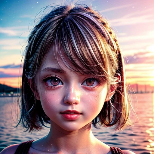 18yo girl in RED Tube-Top dress Stroll along evening Harbor, (Acutance:0.85) with ClearFaceForces, Masterpiece of 8K Ultra-detailed, (VolumetricLighting), SmoothShading, (RAW Photo-realistic:1.37), (Close-up:1.38), (Gazing at sunseting colorful sky) (Dazzling bokeh:1.32), { (Golden ray illuminating face) | (Photon Particles:0.75) | (Gust of wind:1.4) } . (((Extremely detailed a face variation of NOGIZAKA girls))), perfect anatomy, Childish, captivating gaze, elaborate detailed Eyes with (sparkling highlights:1.28), (long eyelashes with volume:0.8)、Glossy RED Lips with beautiful details, Coquettish tongue, Rosy cheeks, (Detailed Flawless Skin with DowneyHair, Radiant PearlSkin with Transparency) , Shiny SilkyHair, Random Solid HairColor. { (joyful expressions) | (:d) }, (Large eyes:-1, Tree:-1).