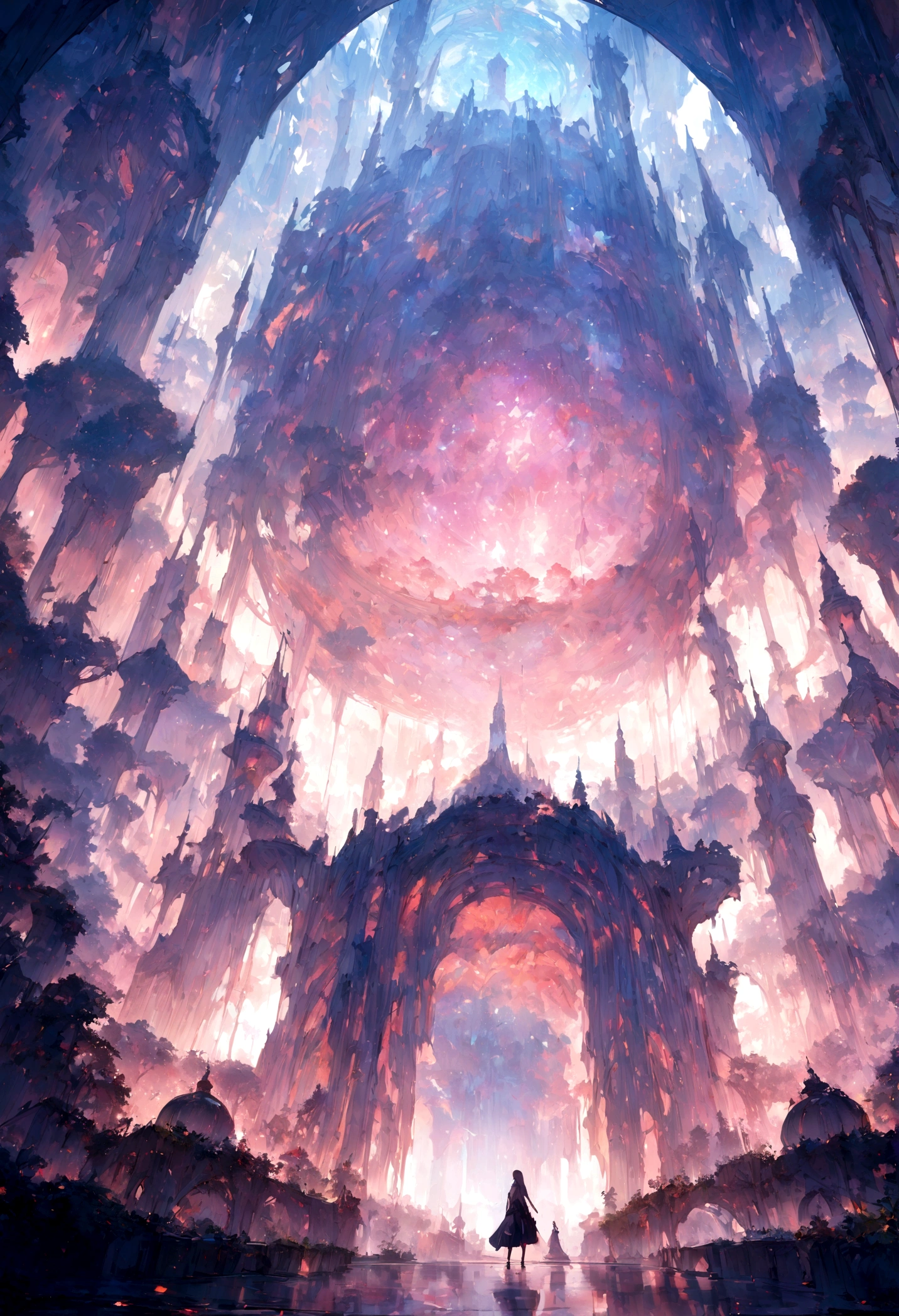 (masterpiece, highest quality), Description of a utopian world, Science fiction, Amazing architecture, Otherdimensional, peaceful