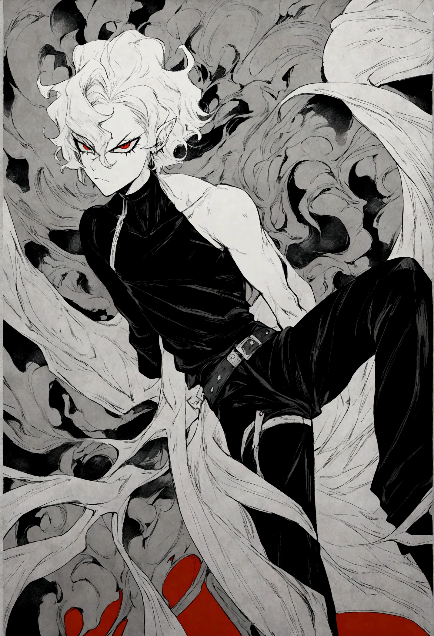 Akira Fudo, Devilman Crybaby, Male, with black clothes