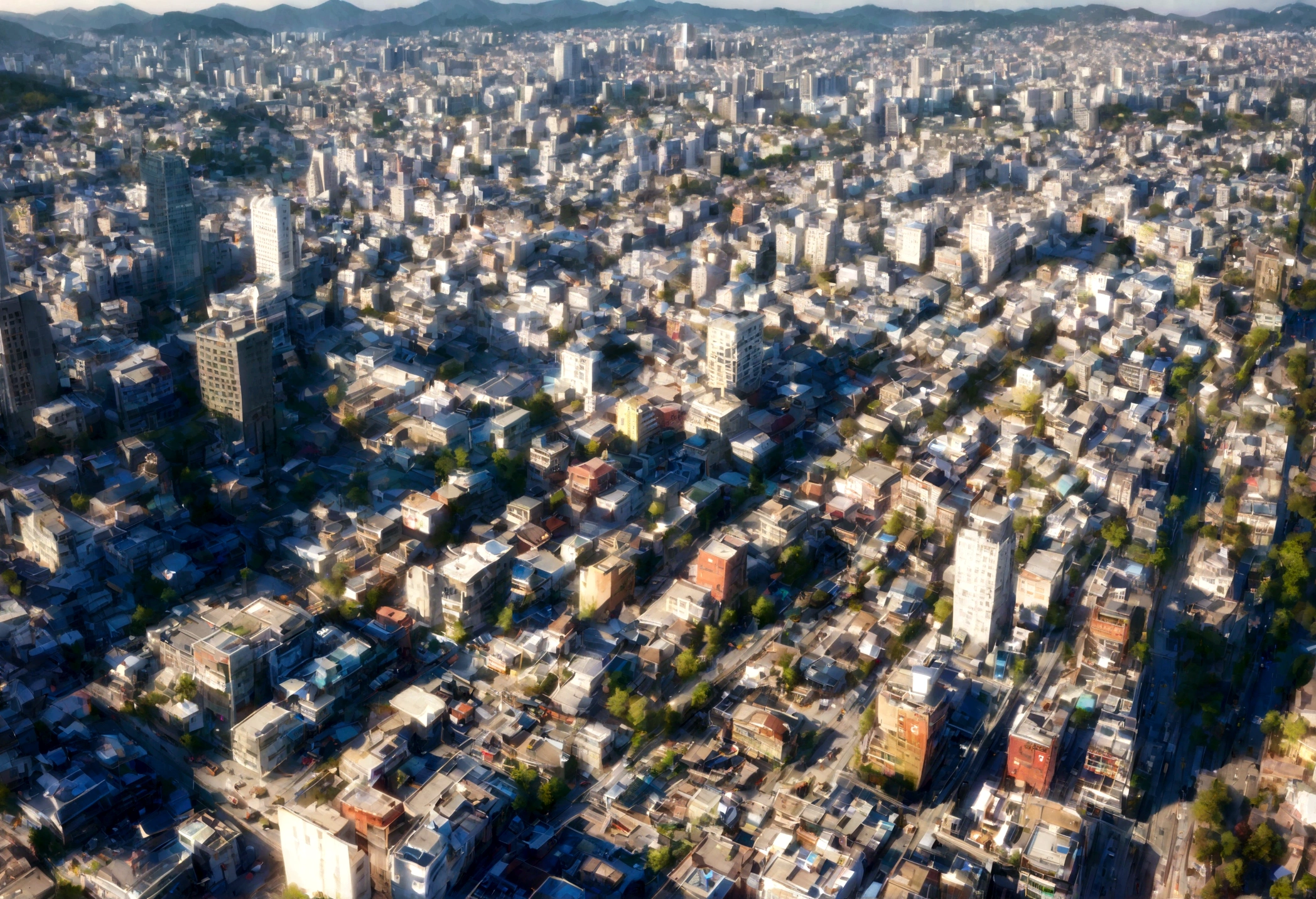 "Cinematic, bustling cityscape of Seoul, modern skyscrapers juxtaposed with traditional markets and ancient temples, vibrant street life, --ar 16:9"