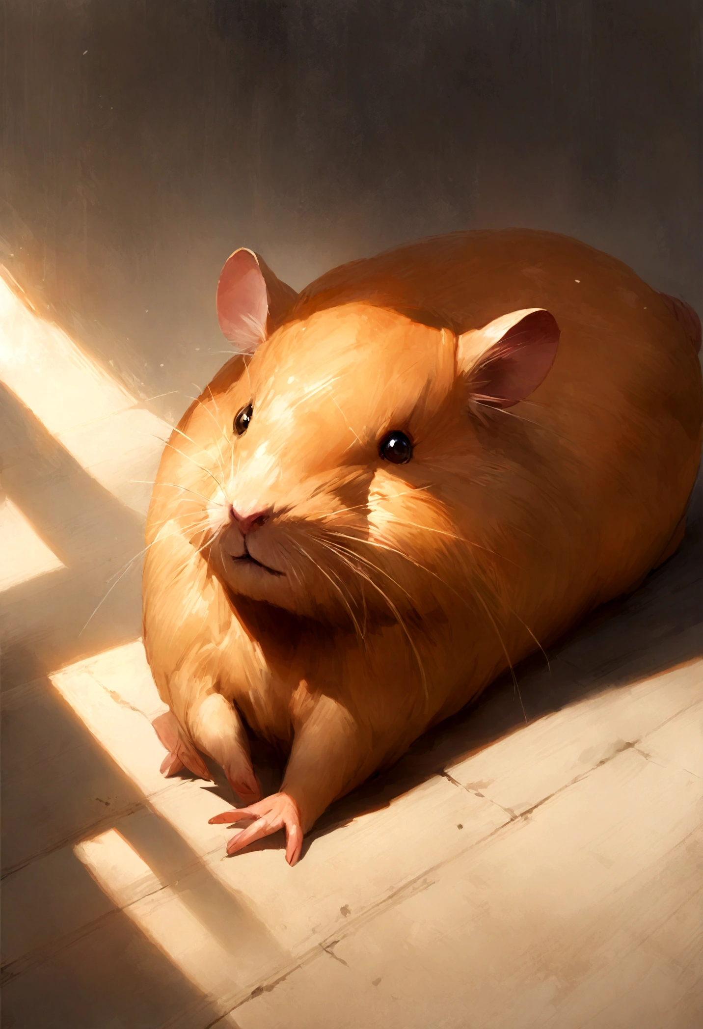 Dead orange hamster realistic