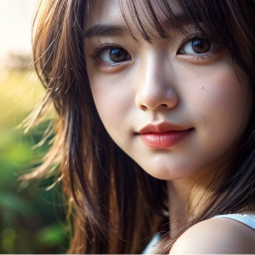 Tiny girl wearing red tube-top dress, Stroll along evening Beach, (Acutance:0.85), Masterpiece of 8K Ultra-detailed, (VolumetricLighting), SmoothShading, (RAW photorealistic:1.37), (Close-up:1.4), (Gazing at the sunseting colorful sky) (Dazzling bokeh:1.28), { (Golden ray illuminating face) | (Vivid Photon Particles) | (Gust of wind) } . (((Extremely detailed a face variation of NOGIZAKA girls))), perfect anatomy, Childish, captivating gaze, elaborate detailed Eyes with (sparkling highlights:1.28), long eyelashes、Glossy RED Lips with beautiful details, Coquettish tongue, Rosy cheeks, (Detailed Flawless Skin, Radiant PearlSkin with clear transparency) , Monotone SilkyHair, Random HairColor. { (Dynamic joyful expressions) | (:d) }, (no Large eyes, no tree).