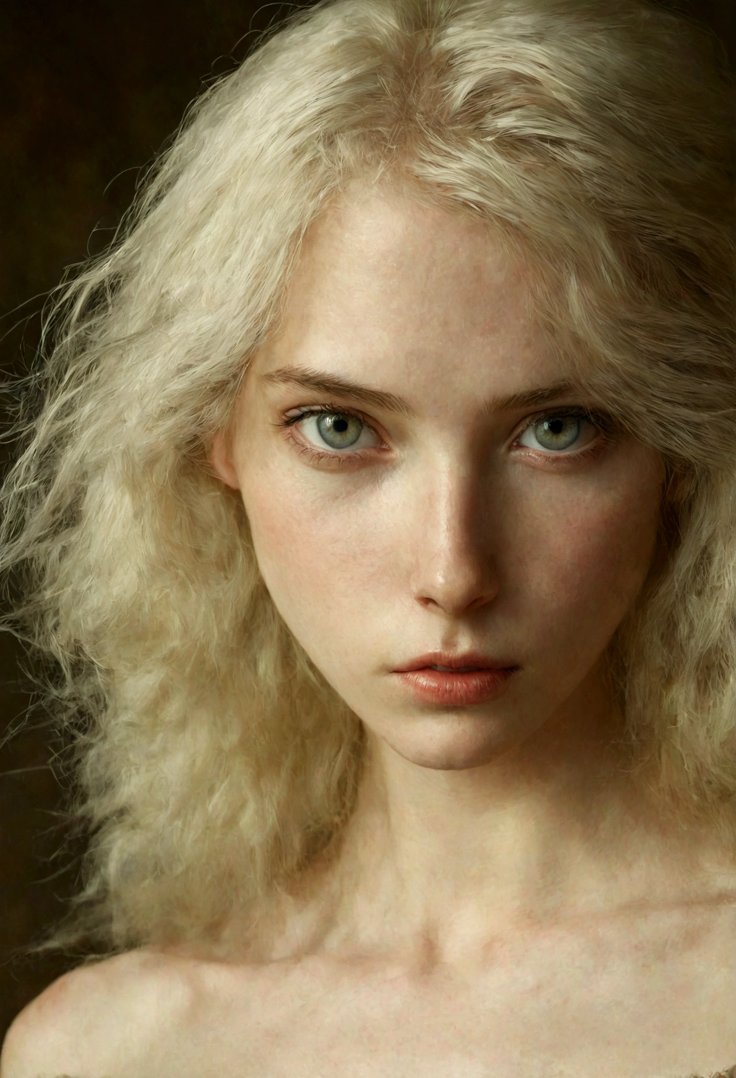 Bare skin, Perfect body, best quality, White skin, pale eyes,
