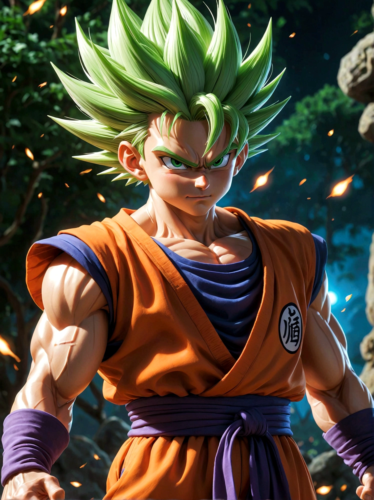 1boy, male focus, Dragon Ball, Piccolo, Contest, fighting, Martial arts tournament background, masterpiece, best quality, very aesthetic, absurdres