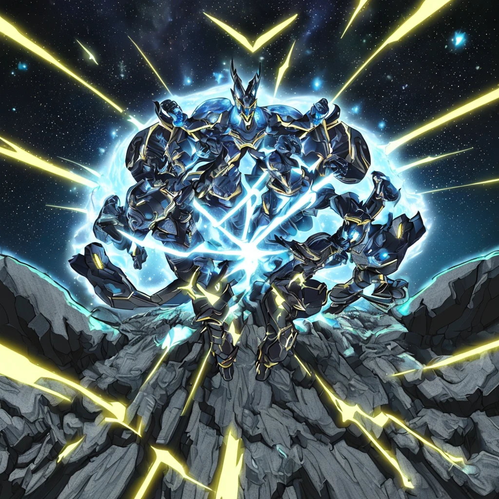 a highly detailed armored warrior posing in space, star light glimmering, masterpiece, ultra-detailed, 8k, (best quality:1.2), (realistic:1.37), cinematic lighting, dramatic angles, intricate futuristic armor, high tech weaponry, epic scale, dynamic action pose, dramatic sci-fi atmosphere, vivid colors, dramatic lighting, photorealistic
